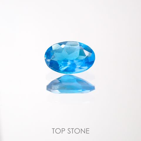 ネオンブルーアパタイト(宝石名アパタイト) マダガスカル産 0.40ct 識別済[211013054]5.8×4mm前後