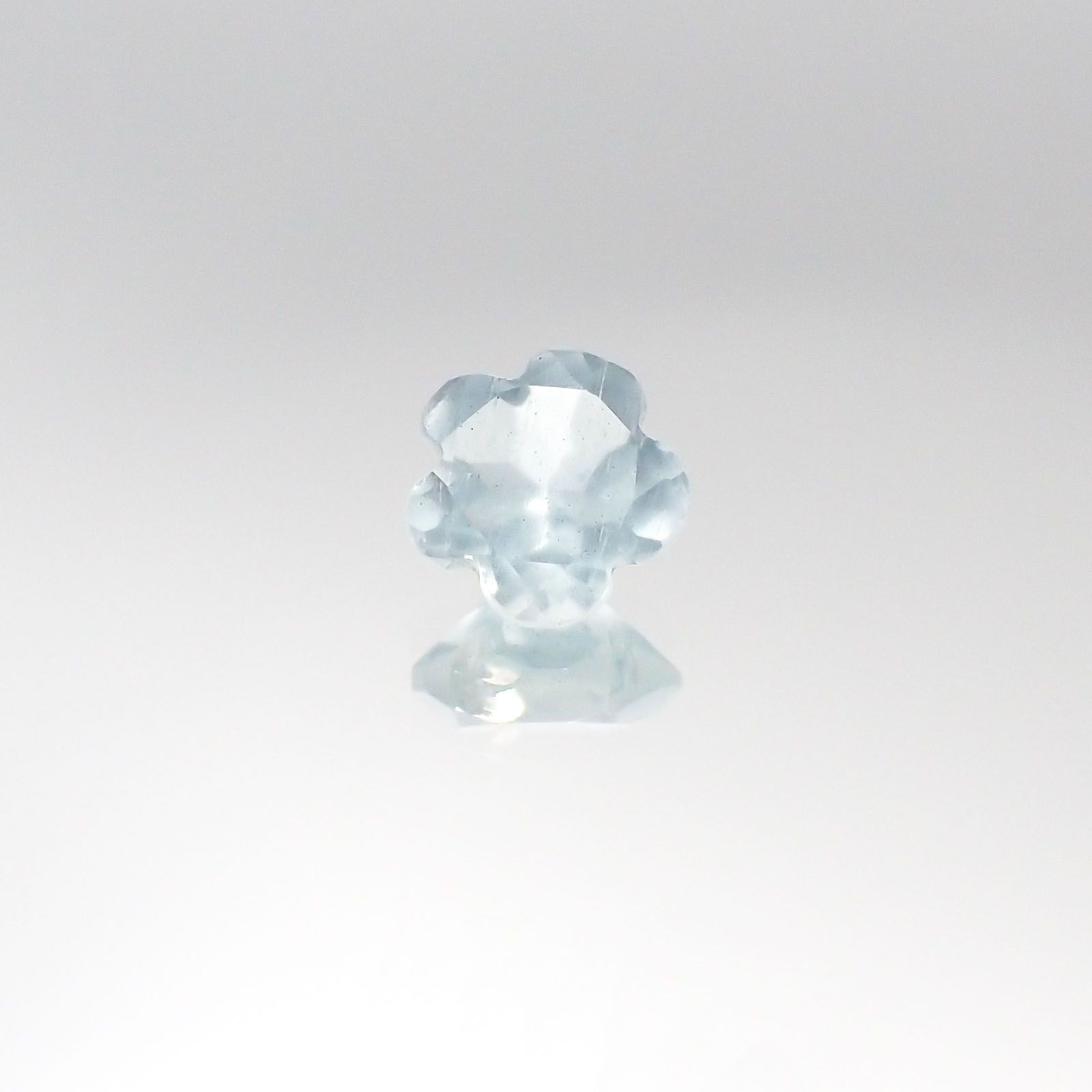 <ランダムセレクト1個販売> ◇サクラカット◇ミルキーアクアマリン ブラジル産 0.81ct前後[20085366]6.1×6.1mm前後
