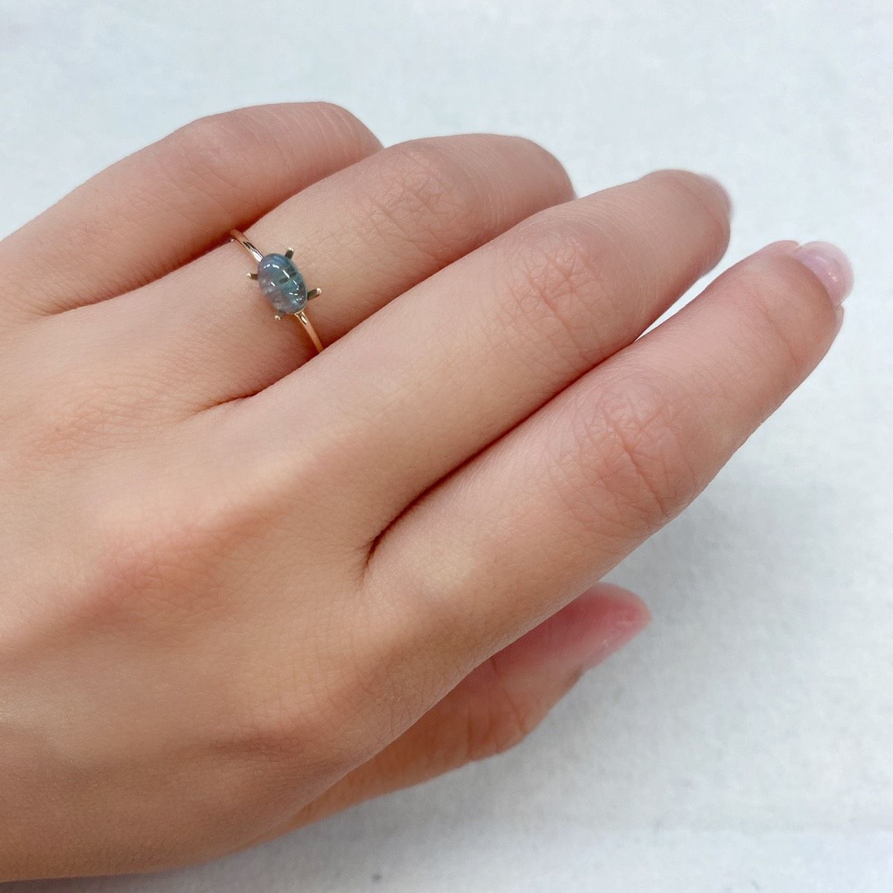 バイカラーパライバトルマリン ブラジル産 0.46ct[210711987]5.9×4.1mm前後