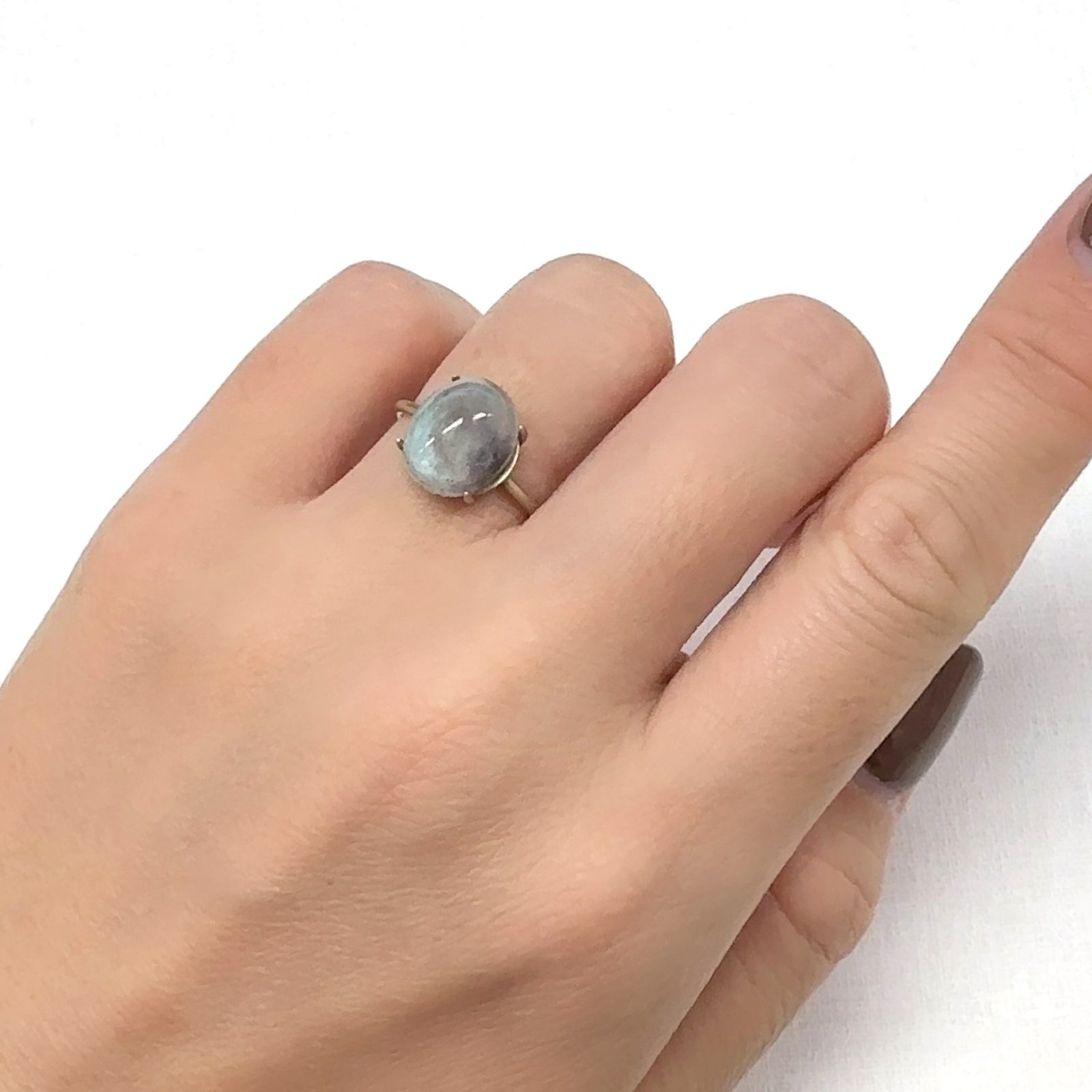 アホイトインクォーツ 南アフリカ・メッシーナ鉱山産 4.07ct [241029319]11.3x9.2mm前後