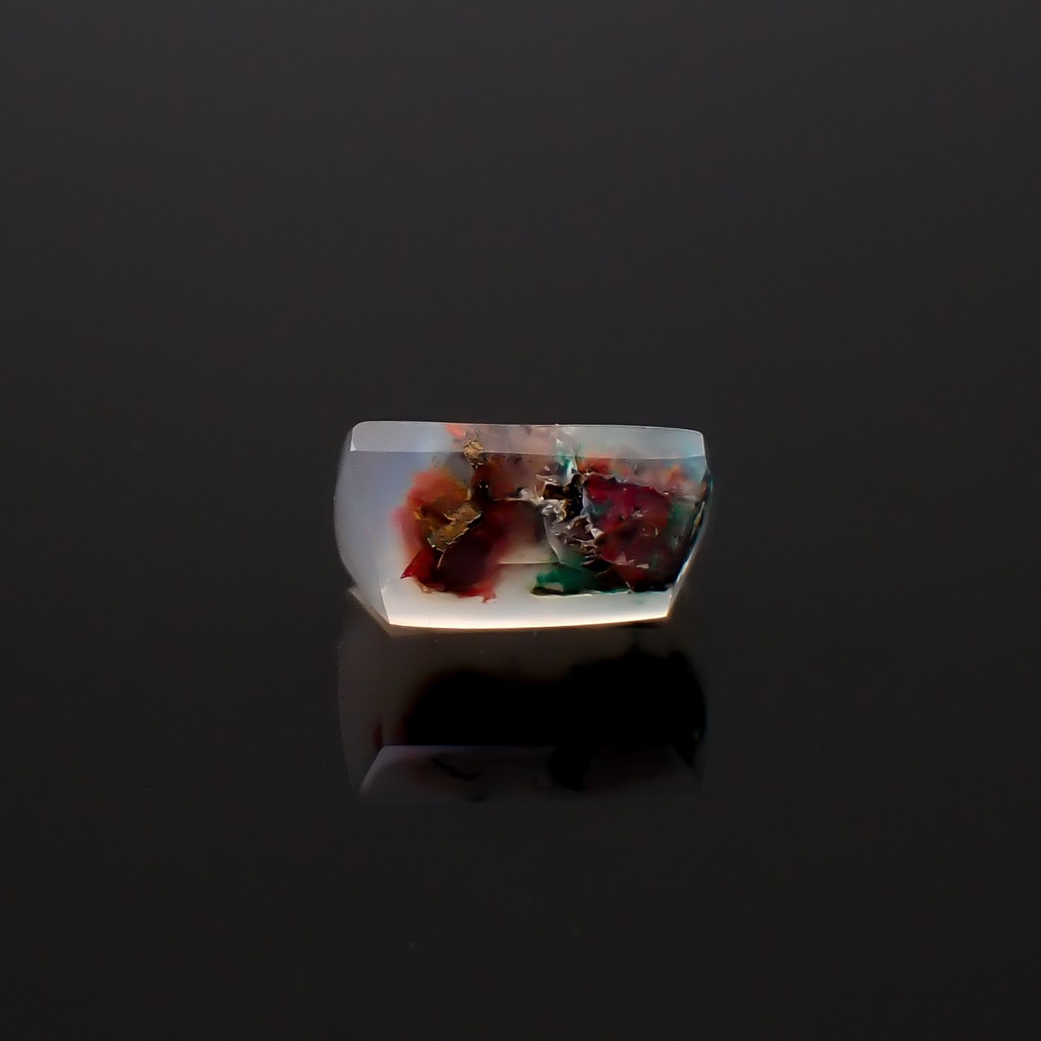 コッパークリソコラインカルセドニー インドネシア産 6.14ct / 13.8x8.3mm前後 [260932798]