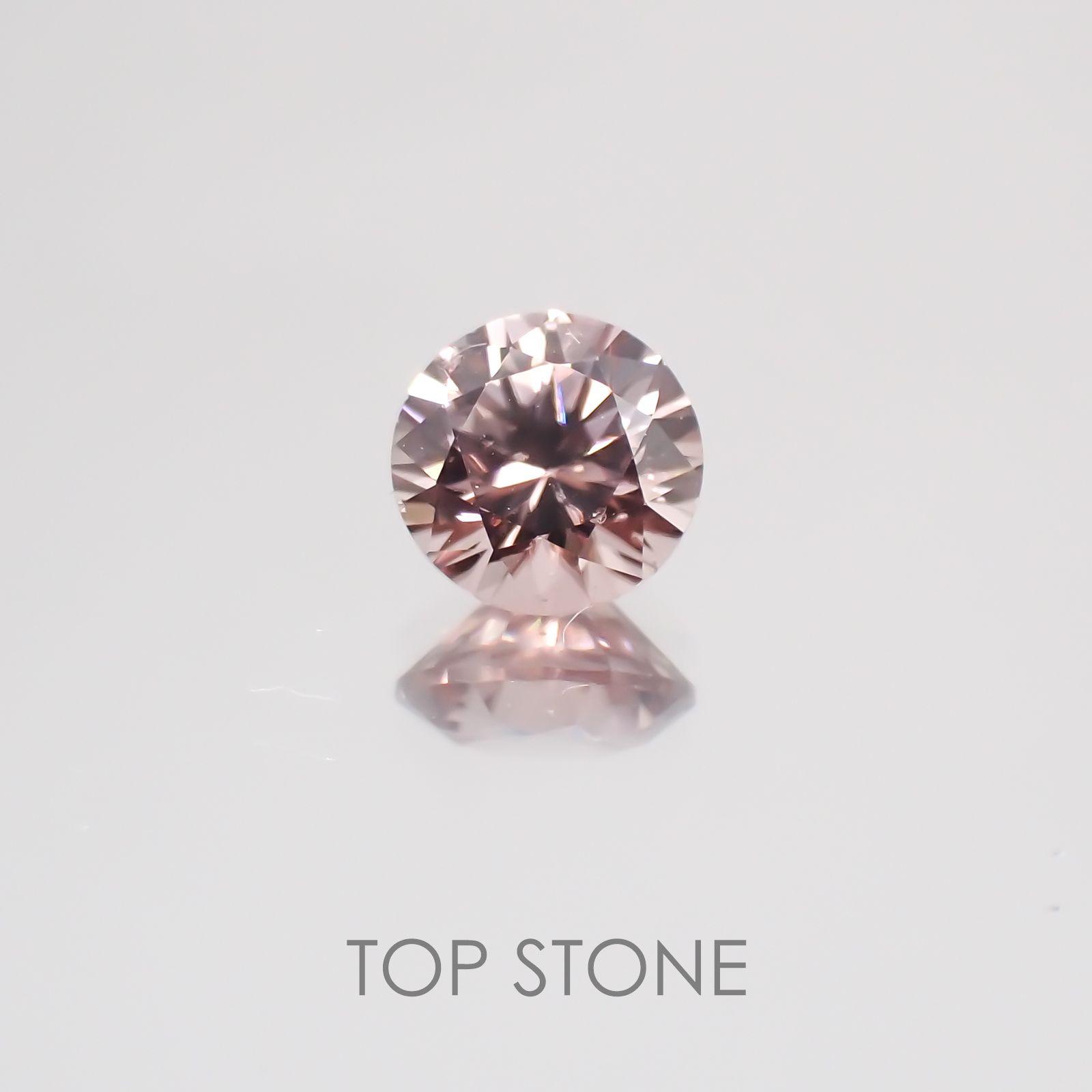 ピンクジルコン(宝石名ジルコン) スリランカ/カンボジア産 0.72ct 識別済[21049372]5.1×5.1mm前後