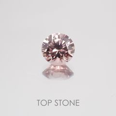ピンクジルコン(宝石名ジルコン) スリランカ/カンボジア産 0.72ct 識別済[21049372]5.1×5.1mm前後