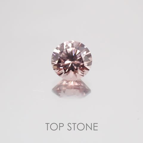 ピンクジルコン(宝石名ジルコン) スリランカ/カンボジア産 0.72ct 識別済[21049372]5.1×5.1mm前後