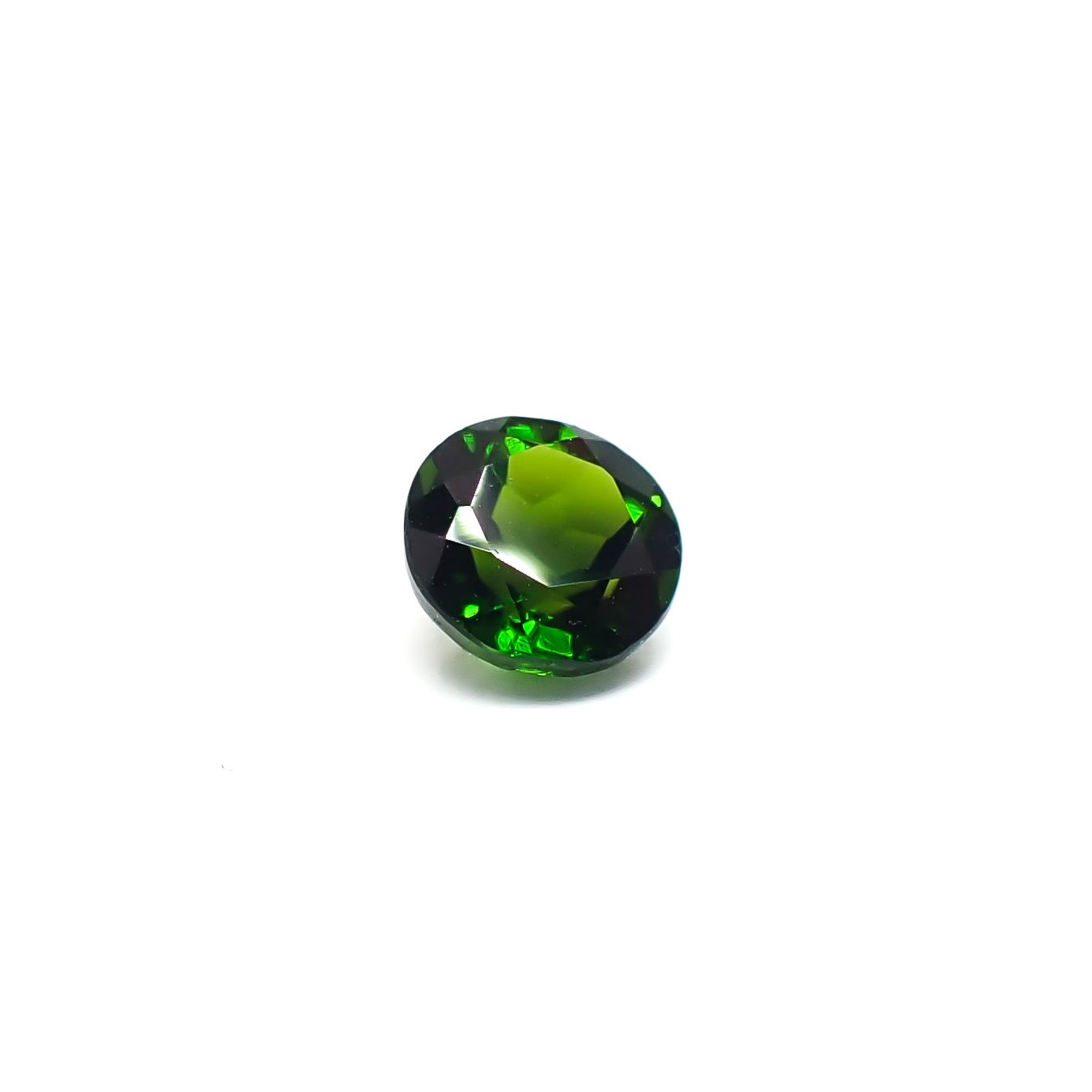 クロムダイオプサイド(宝石名クロム・ダイオプサイド)ロシア産 識別済 0.58ct / 5.1x5.1mm前後 [260432098]
