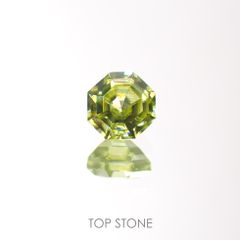 ◇オクタゴンカット◇スフェーン(宝石名スフェーン)マダガスカル産 0.69ct 識別済[220113857]5.1x5.1mm前後
