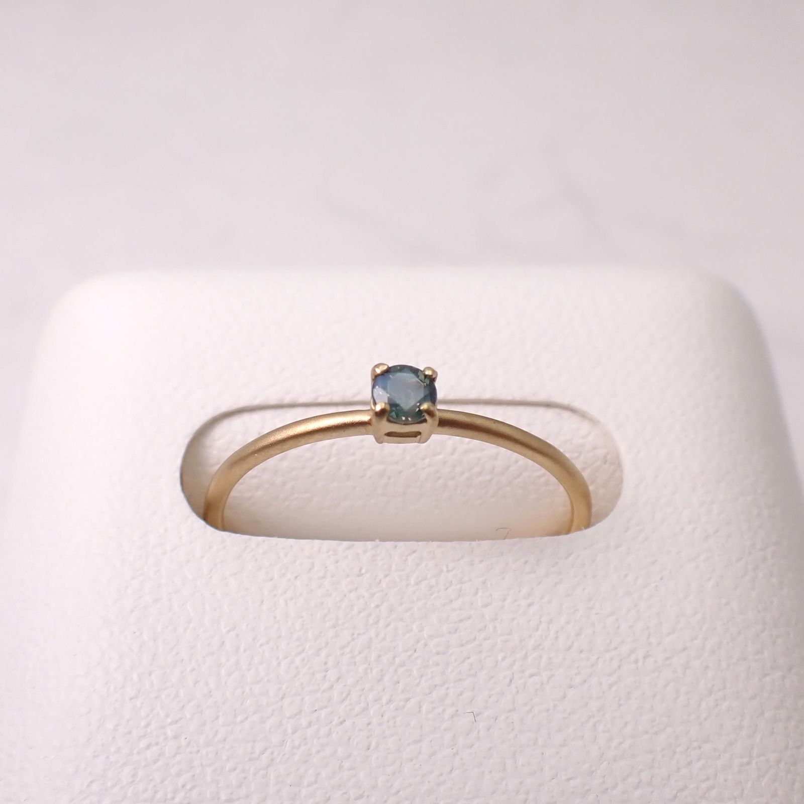 リング空枠：石留め▶アレキサンドライトキャッツアイ（お客様製作例）