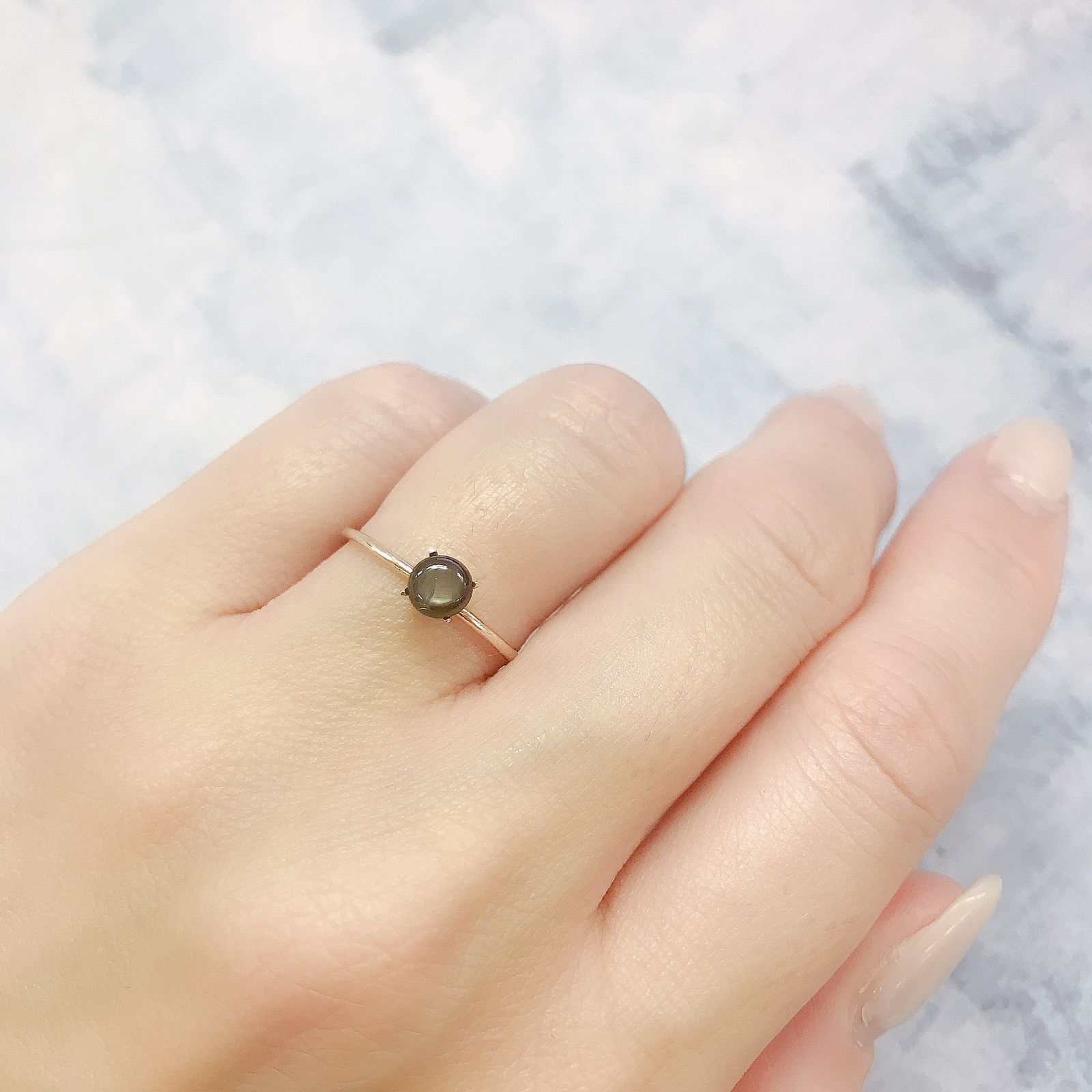 ゴールドシーンサファイア(宝石名シーン・サファイア)ケニア産 0.51ct 識別済[220616224]4.7x4.5mm前後