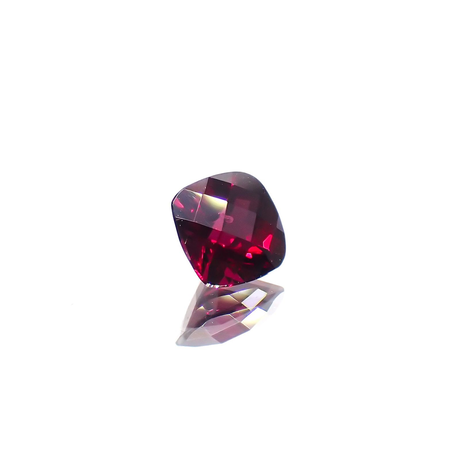 ◇チェッカーカット◇アントヒルガーネット(クロムパイロープガーネット) アメリカ・アリゾナ州産 0.51ct[230722878]4.6x4.6mm前後