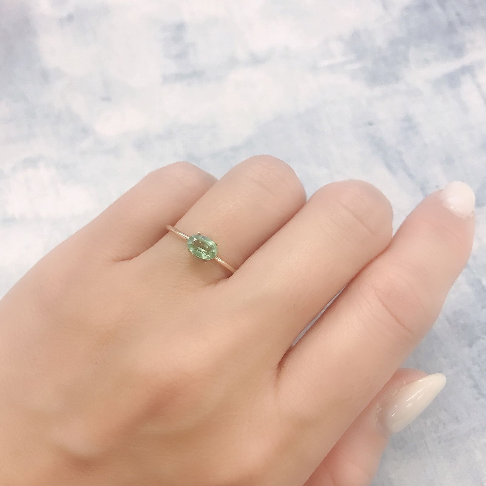 グリーンカイヤナイト(宝石名カイヤナイト)タンザニア産 0.65ct 識別済[220616670]6.2x4.2mm前後