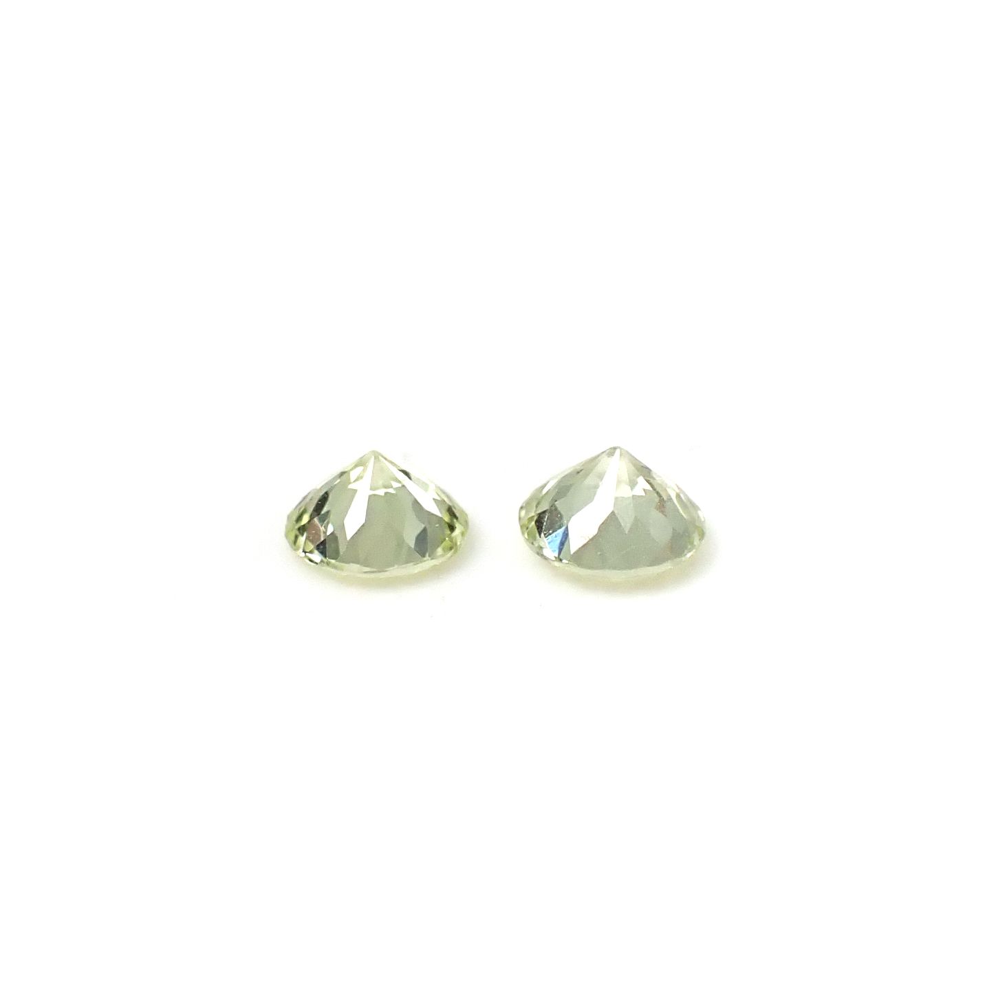 ◇ペアセット◇クリソベリル(宝石名クリソベリル)スリランカ/マダガスカル産 識別済 0.60ct(2pcs合計) / 4.2x4.2mm前後 [260131648]
