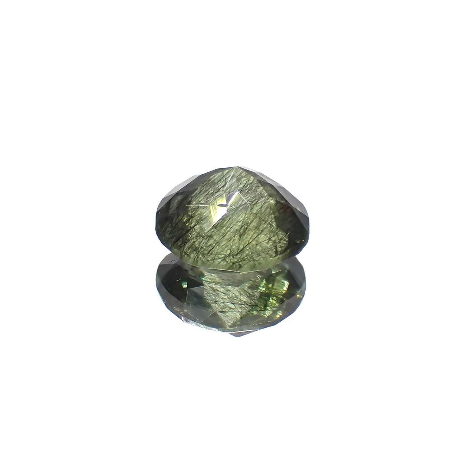 ルドウィジャイトインペリドット パキスタン産 1.48ct / 7.3x7.1mm前後 [260419512]