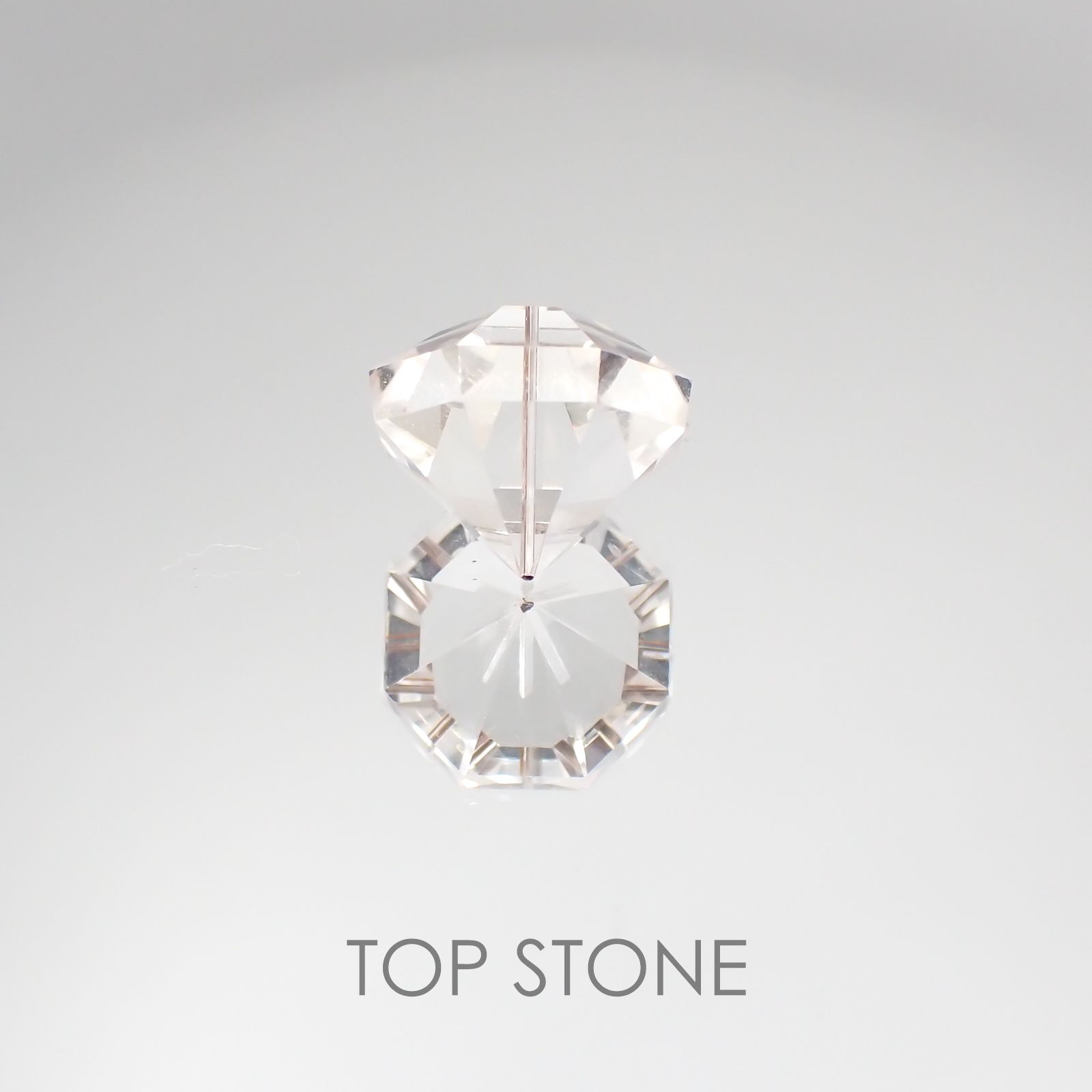 ◇オクタゴンカット◇トルマリンインクォーツ ブラジル産 ルース 11.38ct[210410533]13.4×13.3mm前後