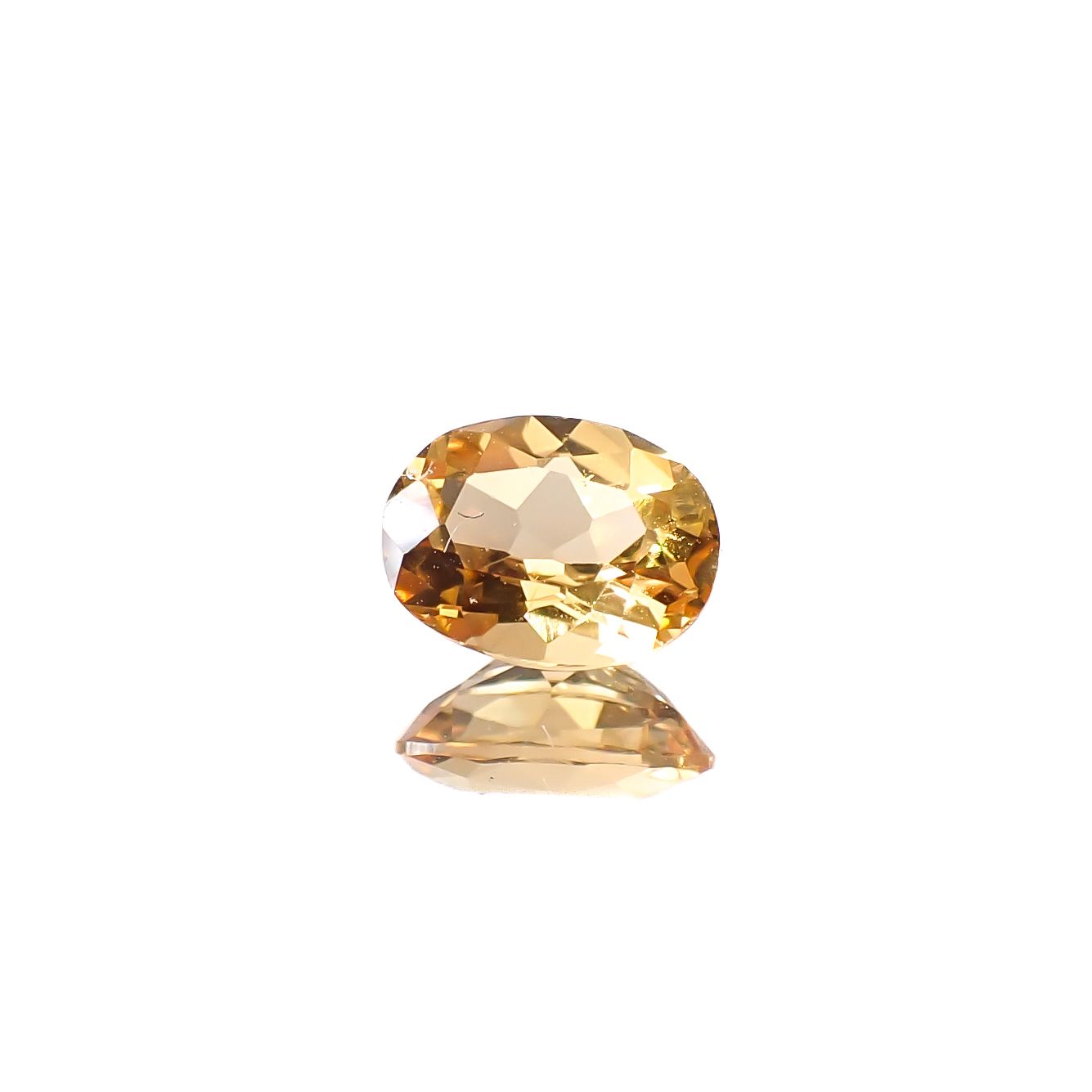 インペリアルガーネット(宝石名ヘソナイト・ガーネット)スリランカ産 0.47ct 識別済[241129438]5.5x4.2mm前後