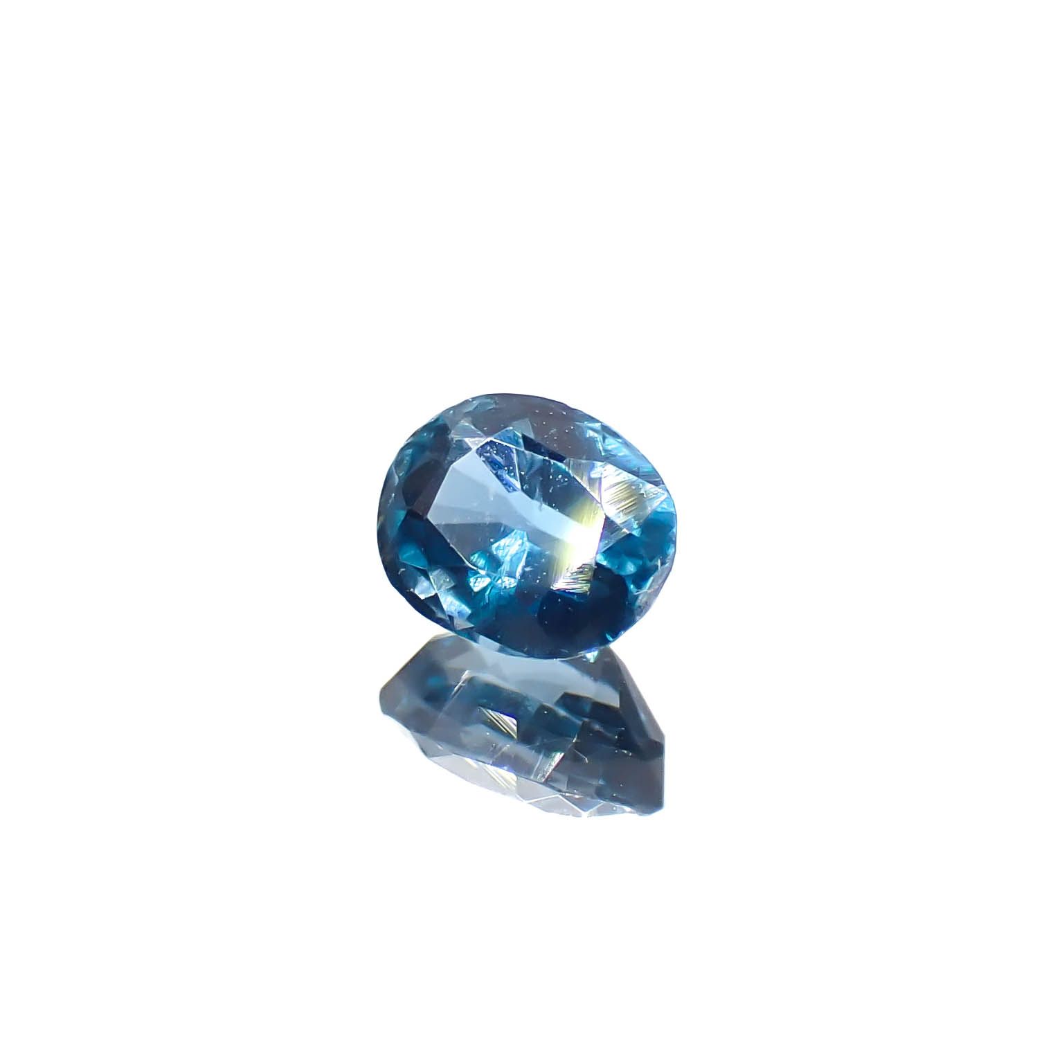 オーシャンブルーカイヤナイト(宝石名カイヤナイト)インド・オリッサ州産 0.42ct 識別済[240929165]4.9x3.8mm前後