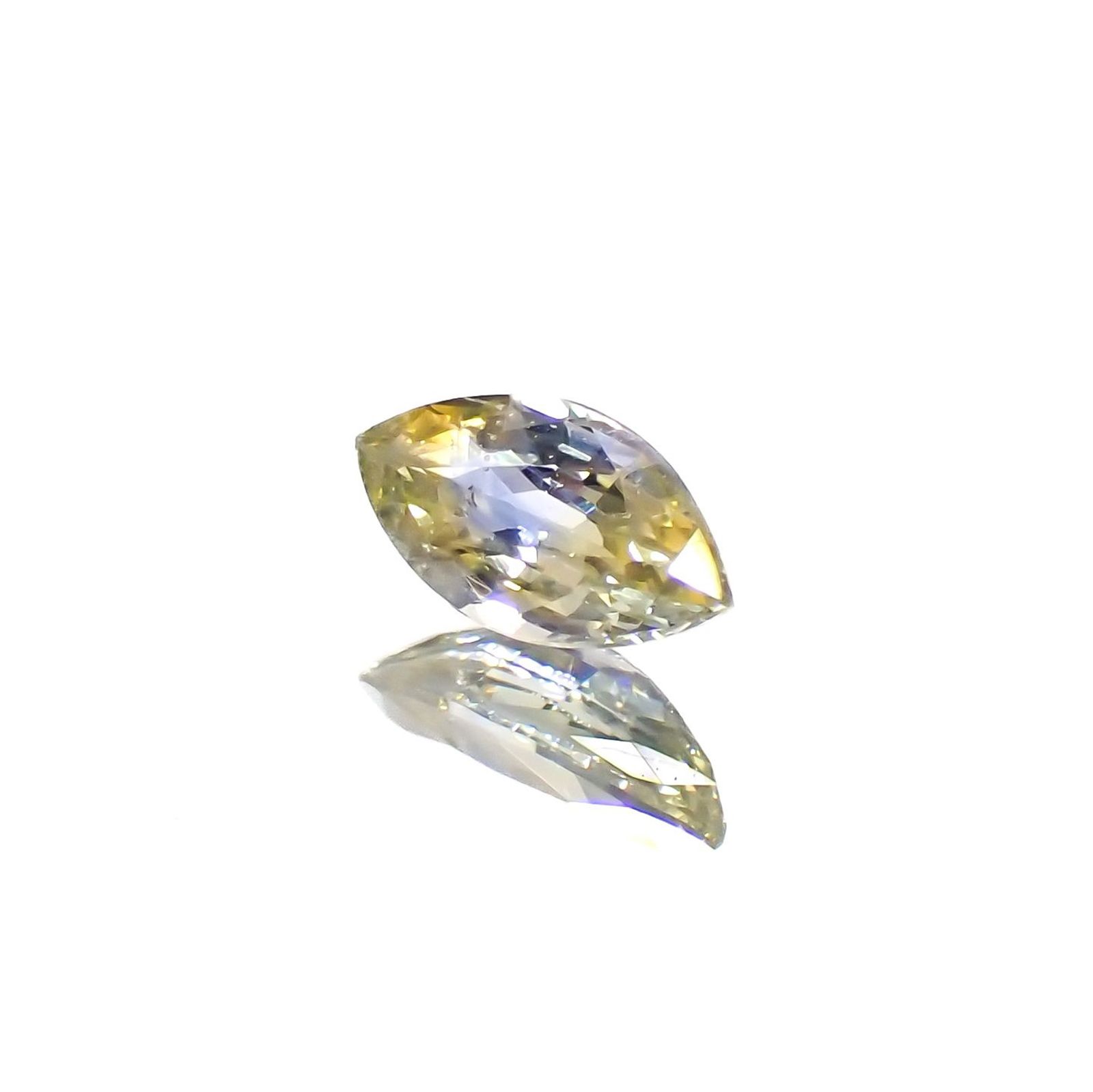 バイカラーサファイア(宝石名サファイア)スリランカ産 識別済 0.27ct / 5.7x2.9mm前後 [230823025]