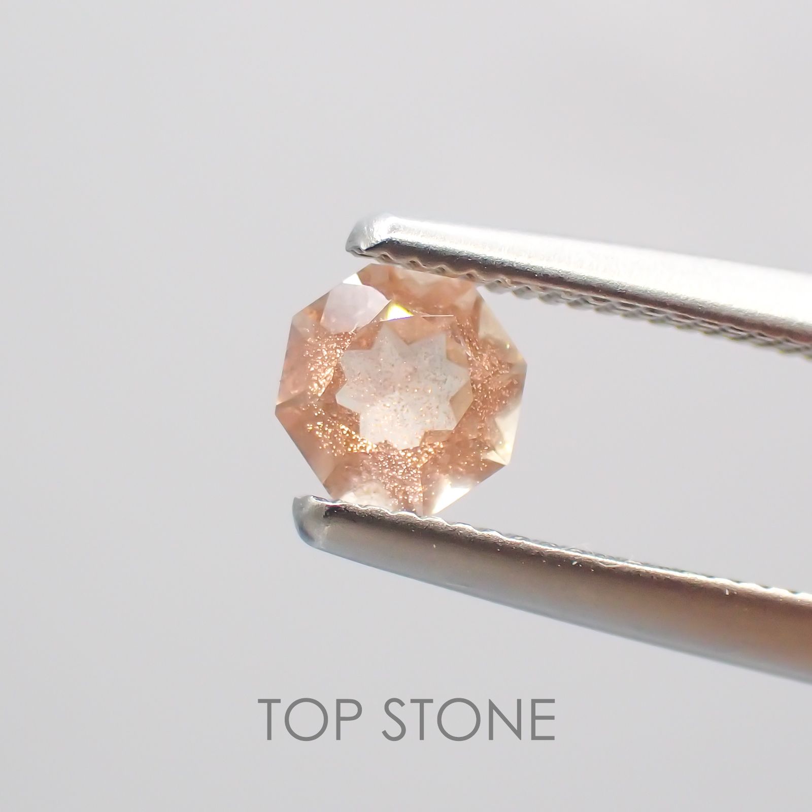 ◇オクタゴンカット◇オレゴンサンストーンSA  アメリカ産 ルース 0.29ct[210210044]4.1×4.1mm前後