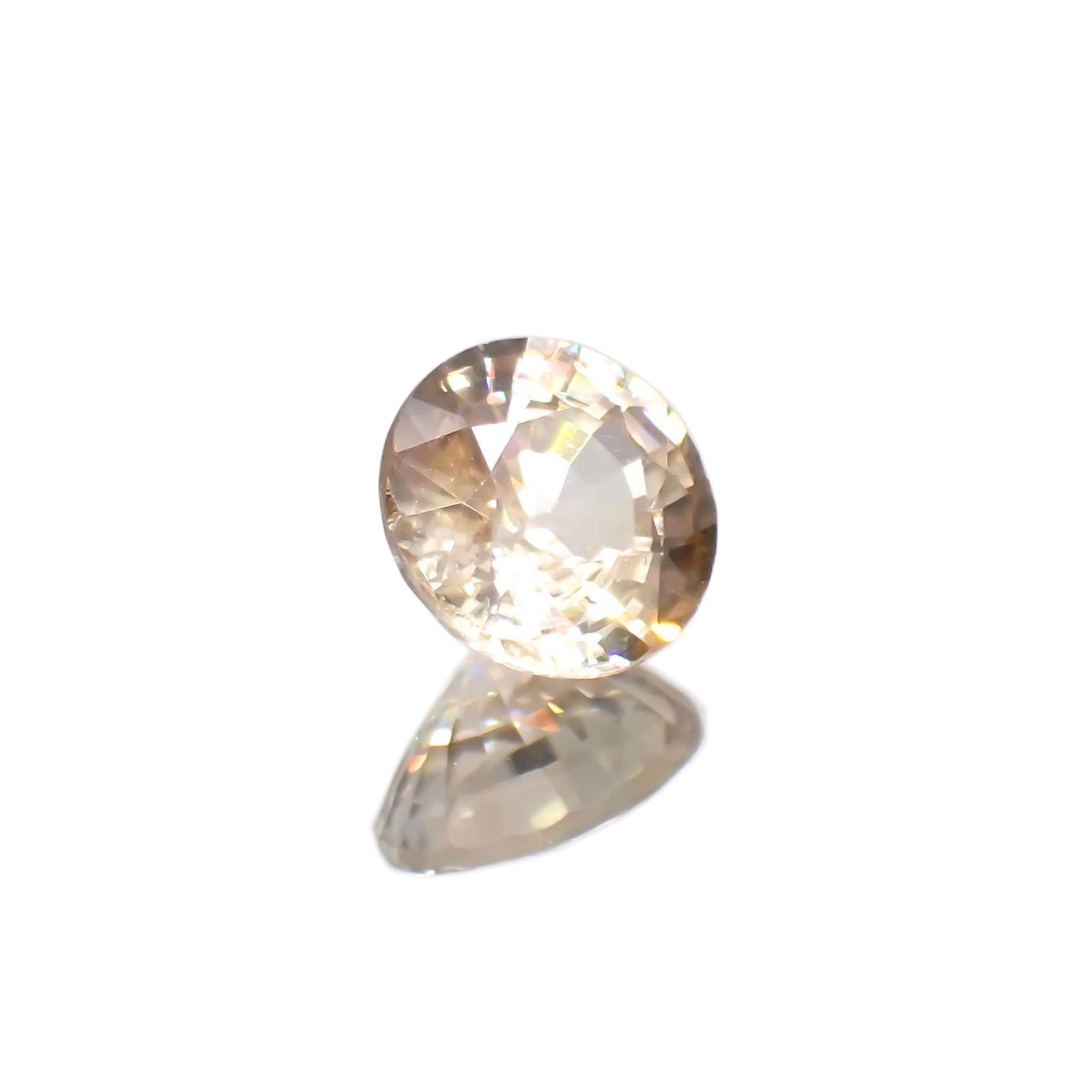 イエロージルコン(宝石名ジルコン)スリランカ/カンボジア産 1.48ct 識別済[220114830]6.4x6.4mm前後