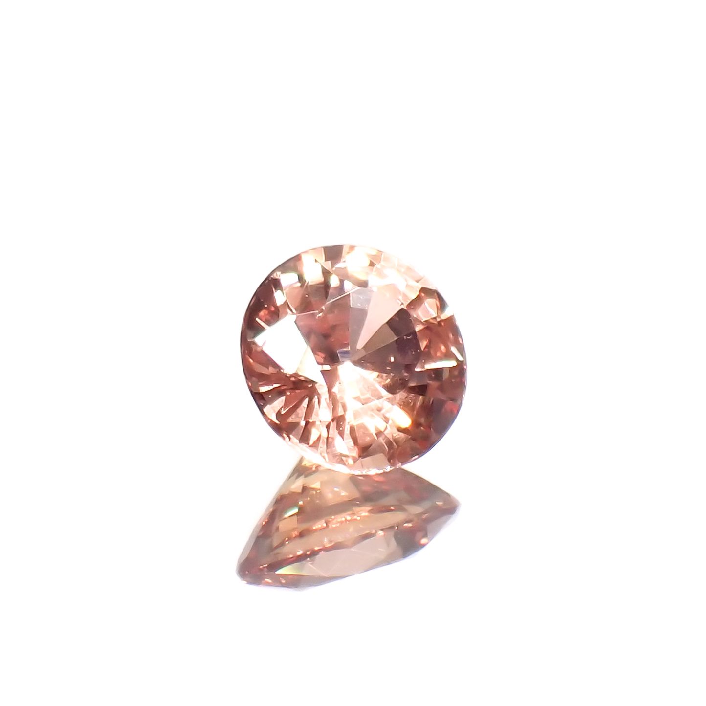 パパラチャサファイア 非加熱(宝石名サファイア/別名パパラチャ・サファイア)スリランカ産 0.30ct GIA鑑付[230521931]4.07x4.13mm前後