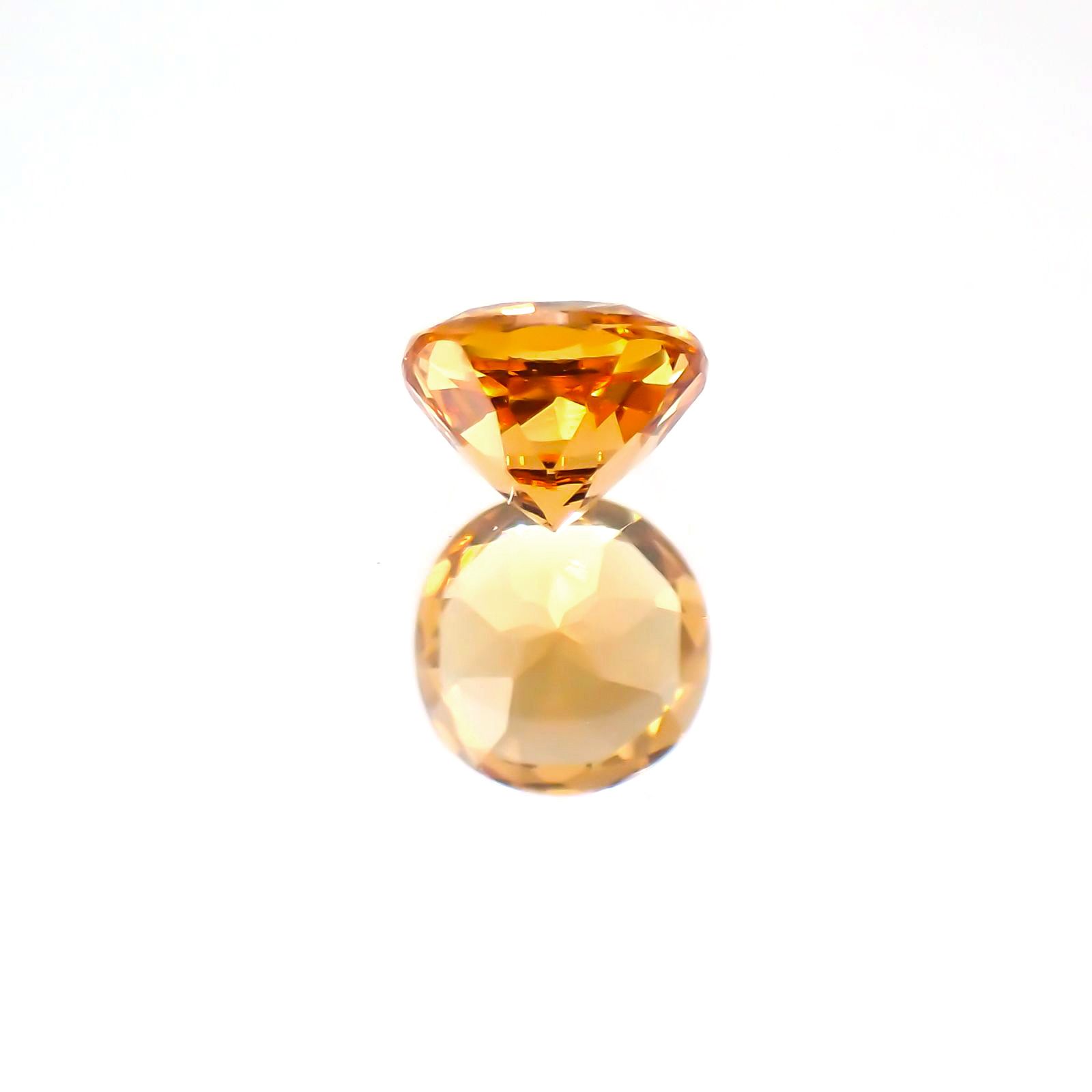 スペサルティンガーネット マンダリンオレンジカラー(宝石名スペサルティン・ガーネット)ケニア産 0.19ct 識別済[231023808]3.3x3.3mm前後