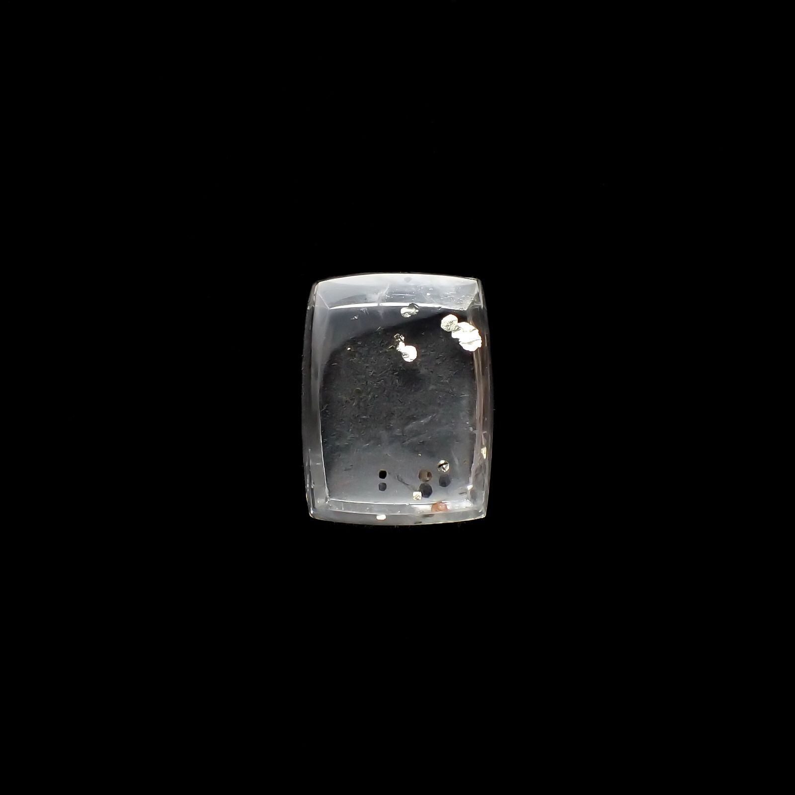 パイライトインクォーツ(マーカサイトインクォーツ) ブラジル産 6.48ct / 12.7x9.7mm前後 [240225911]