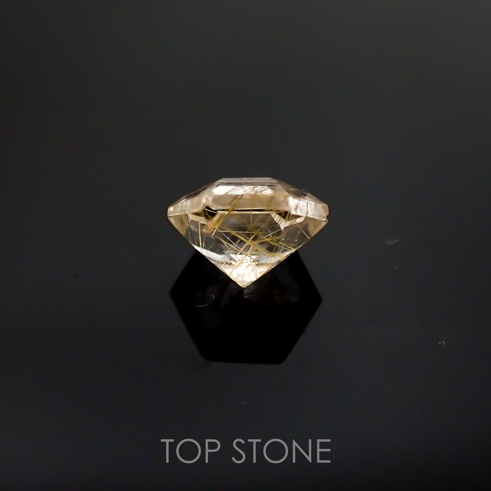 ◇ヘキサゴンカット◇ルチルクォーツSA ブラジル産 ルース 0.59ct[210511012]5.1×5.1mm前後