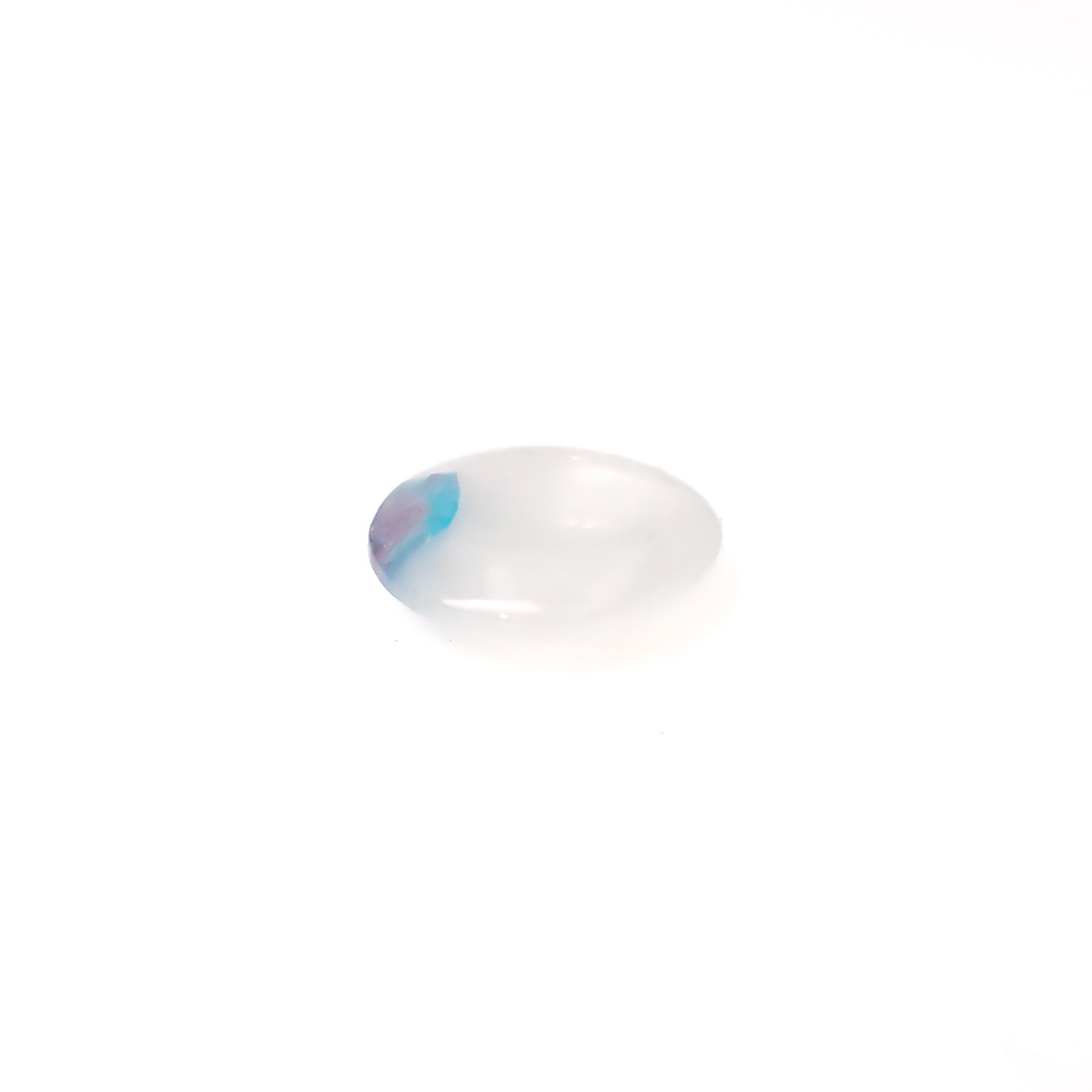 ◇リバーシブル◇パライバトルマリンインクォーツ ブラジル産 1.61ct [241129446]8.9x8.9mm前後