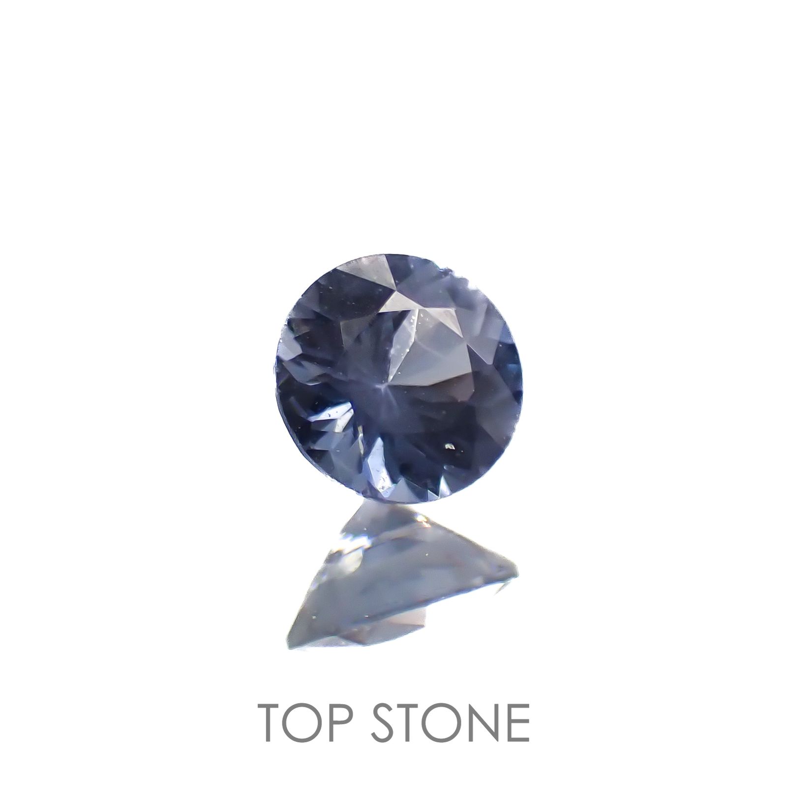 グレイッシュブルースピネル(宝石名スピネル)ビルマ/マダガスカル産 0.22ct 識別済[220817440]3.9x3.9mm前後