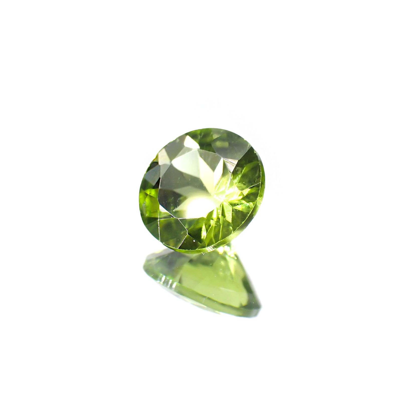 ペリドット(宝石名ペリドット) パキスタン産 識別済 1.28ct / 7.1x7.1mm前後 [260713086]
