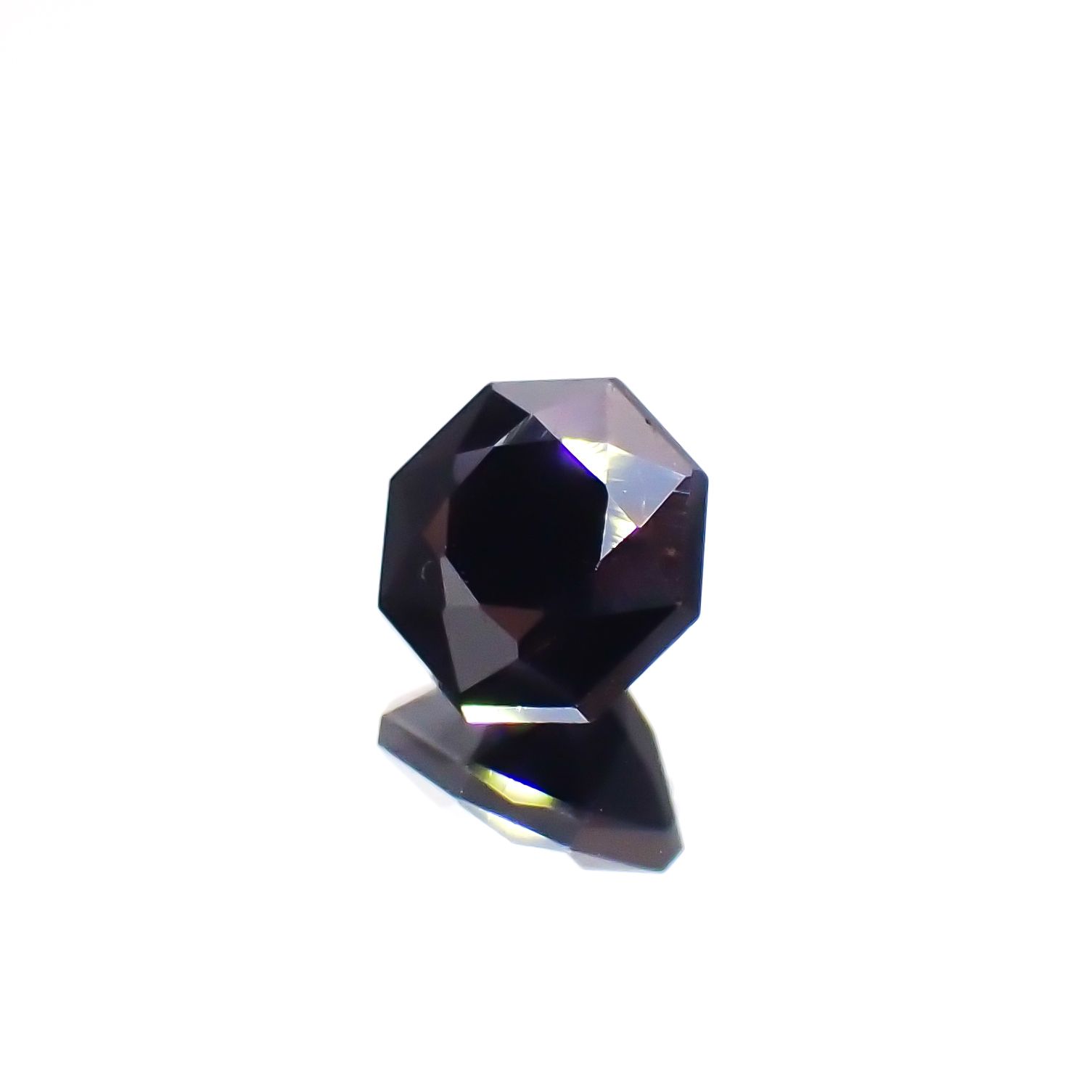 ◇オクタゴンカット◇ルチル単結晶 ブラジル産 1.52ct[230722742]6.5x6.4mm前後