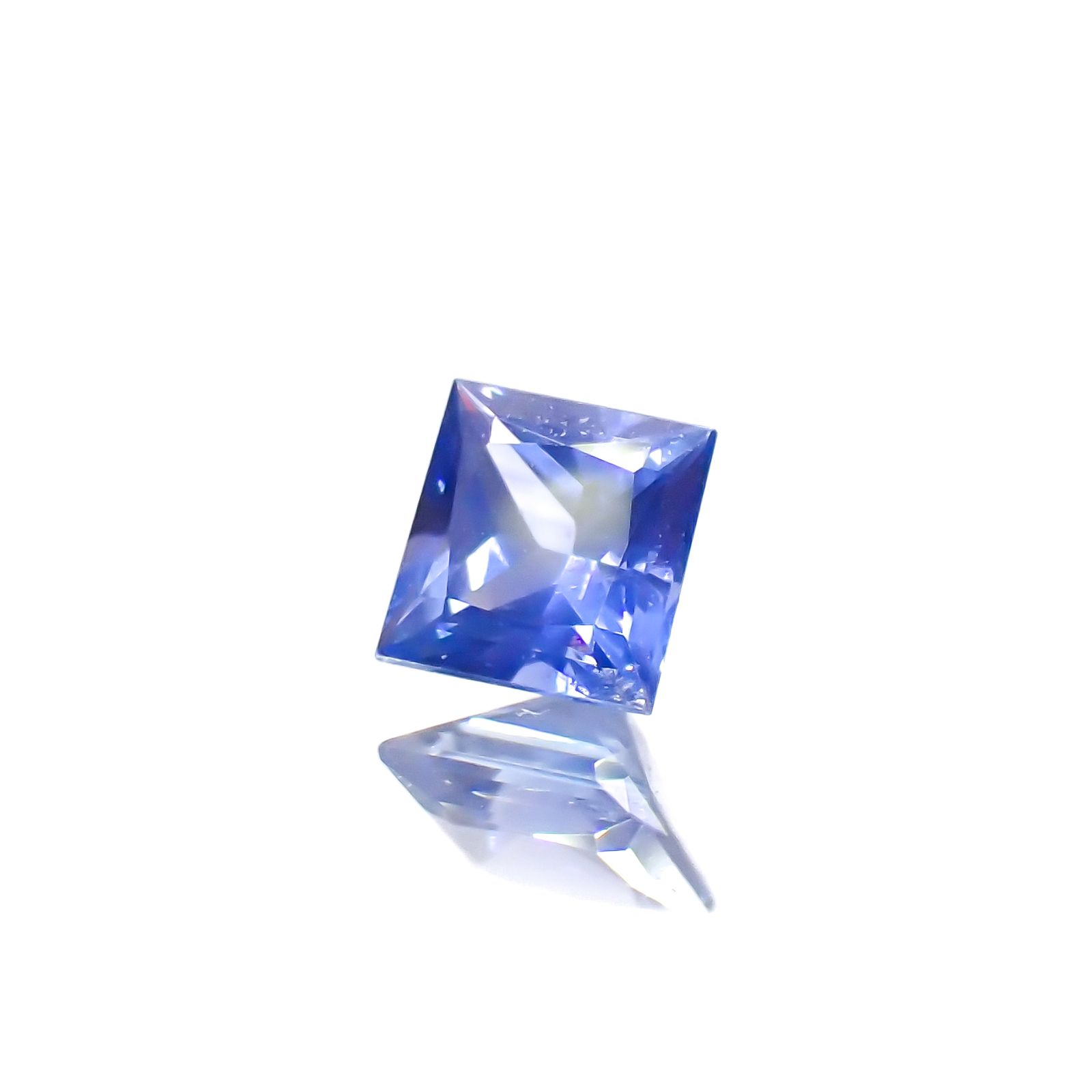 ◇プリンセスカット◇サファイア(宝石名サファイア)スリランカ産 0.21ct 識別済[230622453]3.2x3.2mm前後