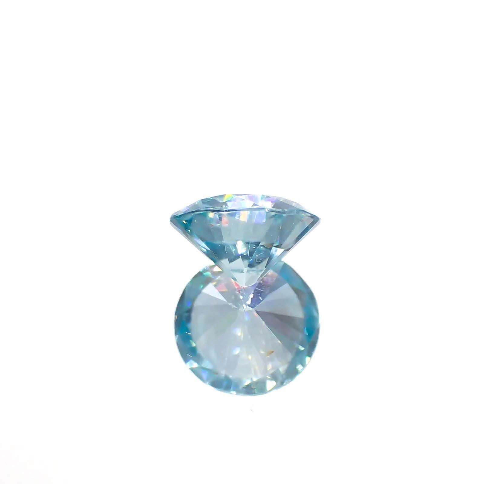 ブルージルコン(宝石名ジルコン)カンボジア産 0.98ct 識別済[220817503]6x5.9mm前後