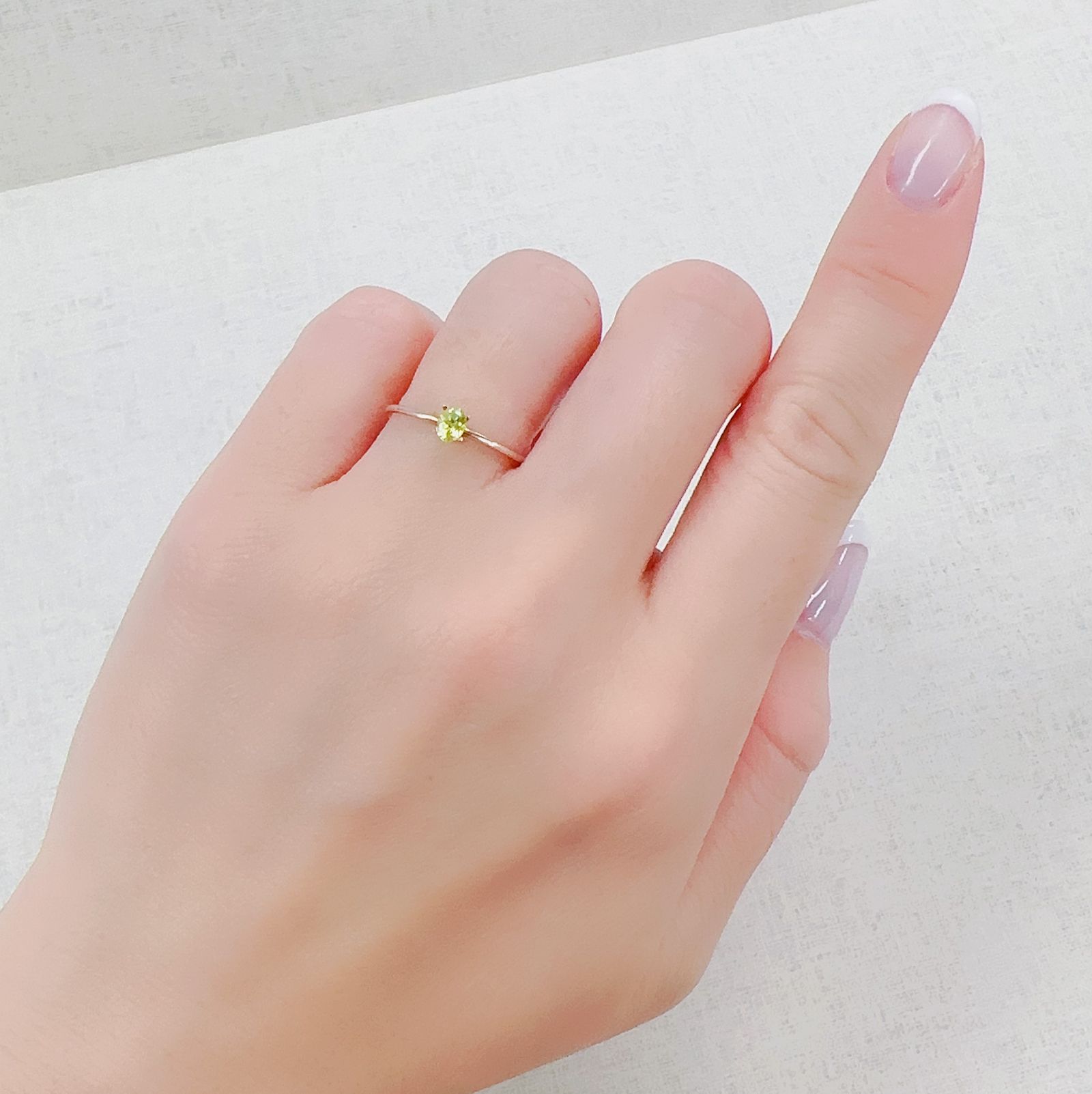 パロットクリソベリル(宝石名クリソベリル)インド産 0.23ct 識別済[230421810]4.1x3.1mm前後