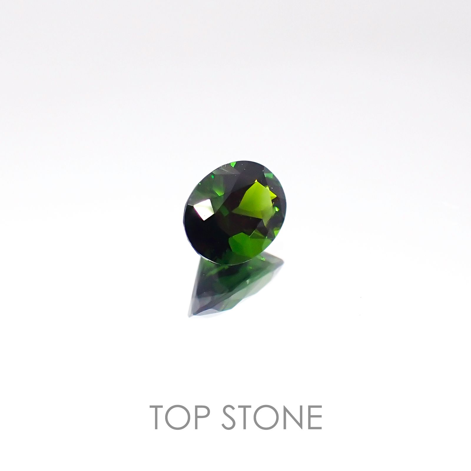 クロムトルマリン(宝石名クロム・トルマリン) タンザニア産 0.48ct 識別済[20096222]5.9×4.4mm前後
