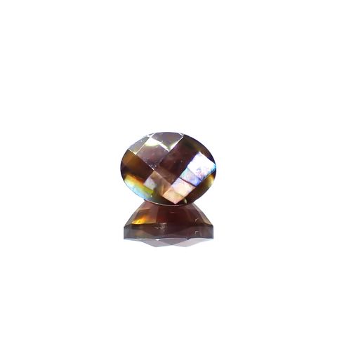 ◇チェッカーカット◇レインボーガーネット 日本・奈良県産 1.29ct[240125541]6.6x5.1mm前後