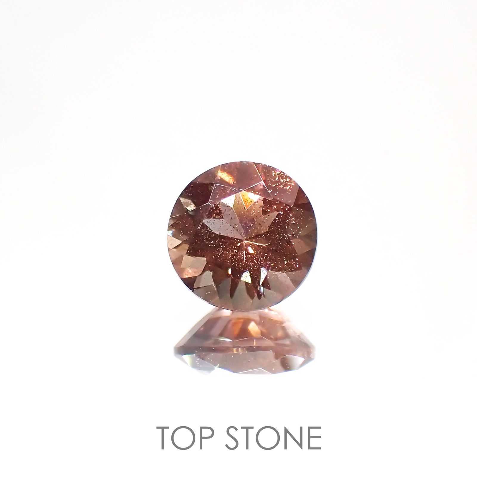 バイカラーオレゴンサンストーン(宝石名ラブラドライト)アメリカ・オレゴン州産 0.72ct 識別済[220114646]6x6mm前後