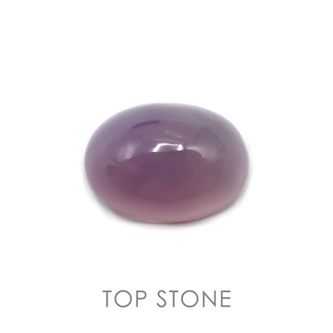 パープルカルセドニー(宝石名バイオレット・カルセドニー) インドネシア産 17.28ct 識別済[21017975]18.8×13.8mm前後