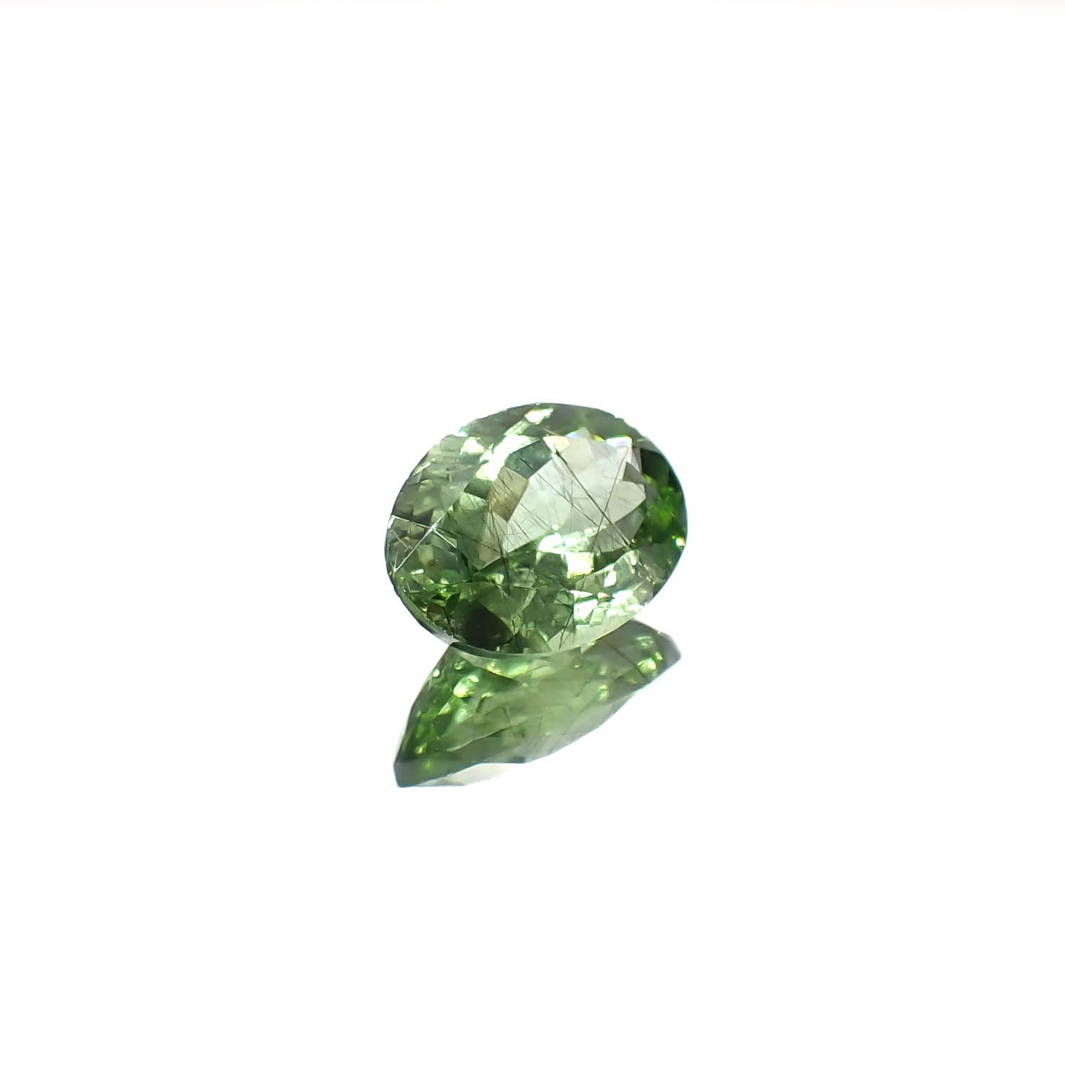 ルドウィジャイトインペリドット パキスタン産 3.29ct[240728522]11.4x8.1mm前後