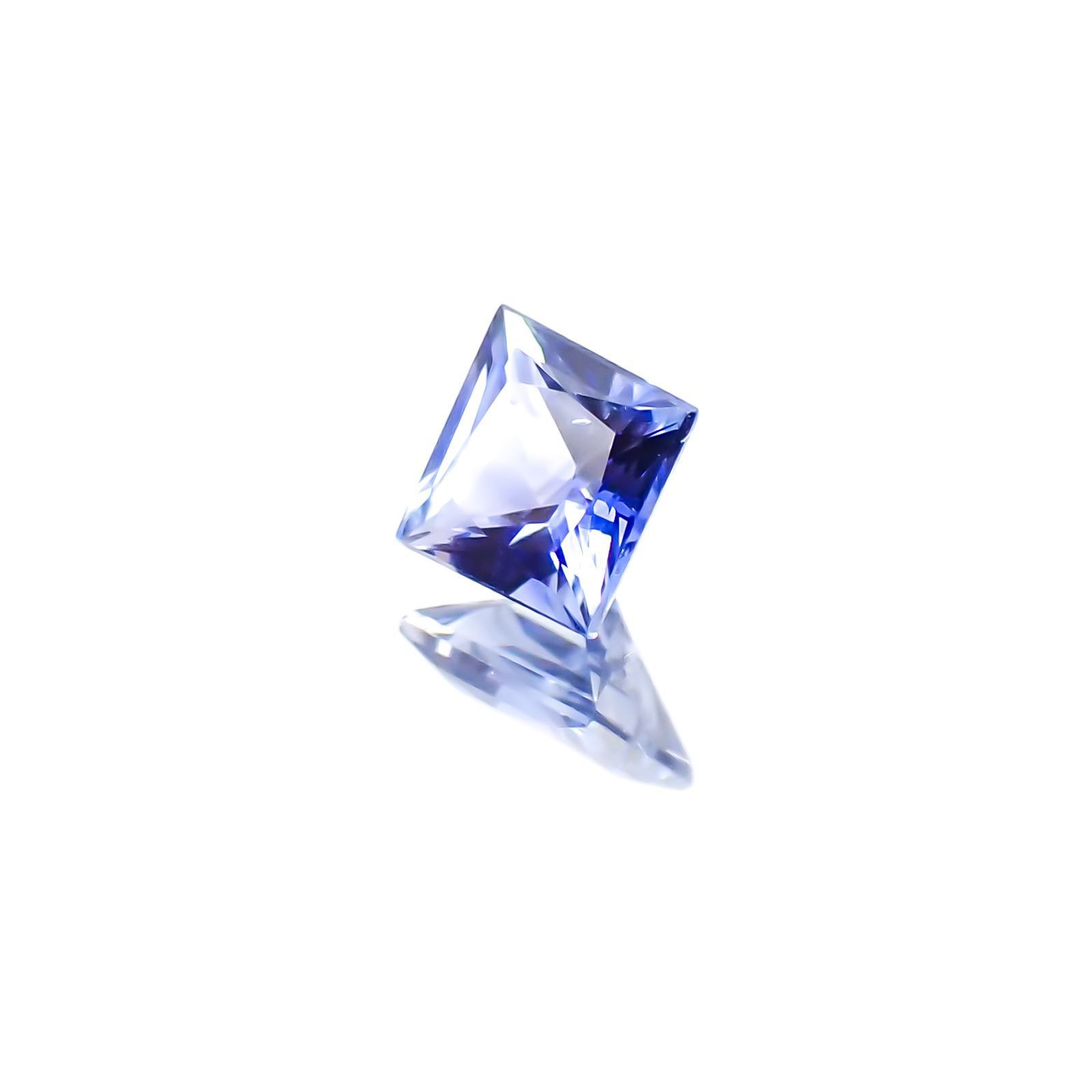 ◇プリンセスカット◇サファイア(宝石名サファイア)スリランカ産 0.18ct 識別済[230622457]3.1x3.1mm前後