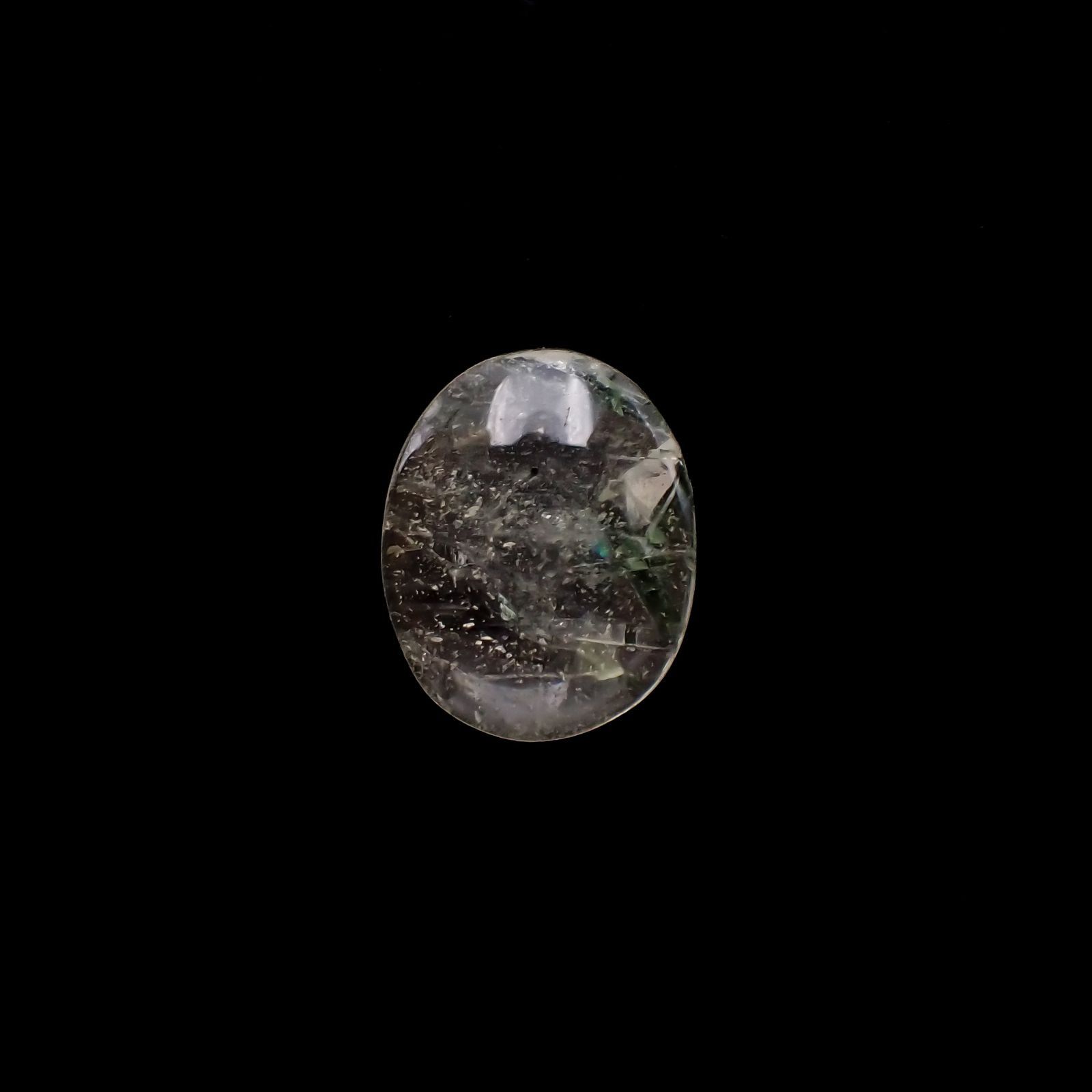 グリーントルマリンインクォーツ ブラジル・ミナスジェライス州産 10.78ct / 18.6x15mm前後 [221018313]