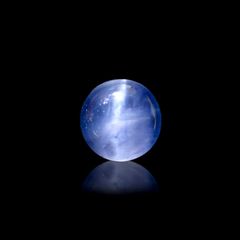 アパタイトキャッツアイ(宝石名ブルー・アパタイト・キャッツアイ)マダガスカル産 3.357ct ソ付(彩珠)[231124147]9.3x9.2mm前後