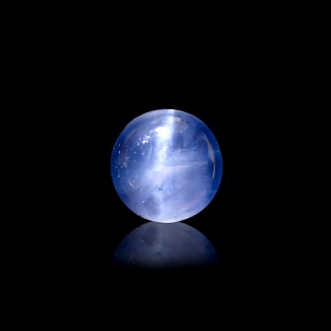 アパタイトキャッツアイ(宝石名ブルー・アパタイト・キャッツアイ)マダガスカル産 3.357ct ソ付(彩珠)[231124147]9.3x9.2mm前後