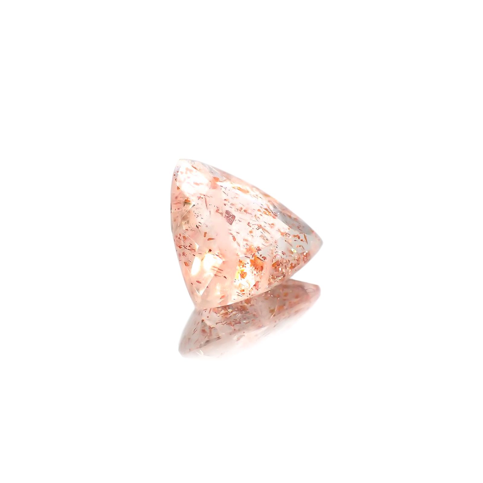 イリュージョンサンストーン(宝石名オリゴクレース)タンザニア産 2.29ct 識別済[250113870]10.1x10.2mm前後