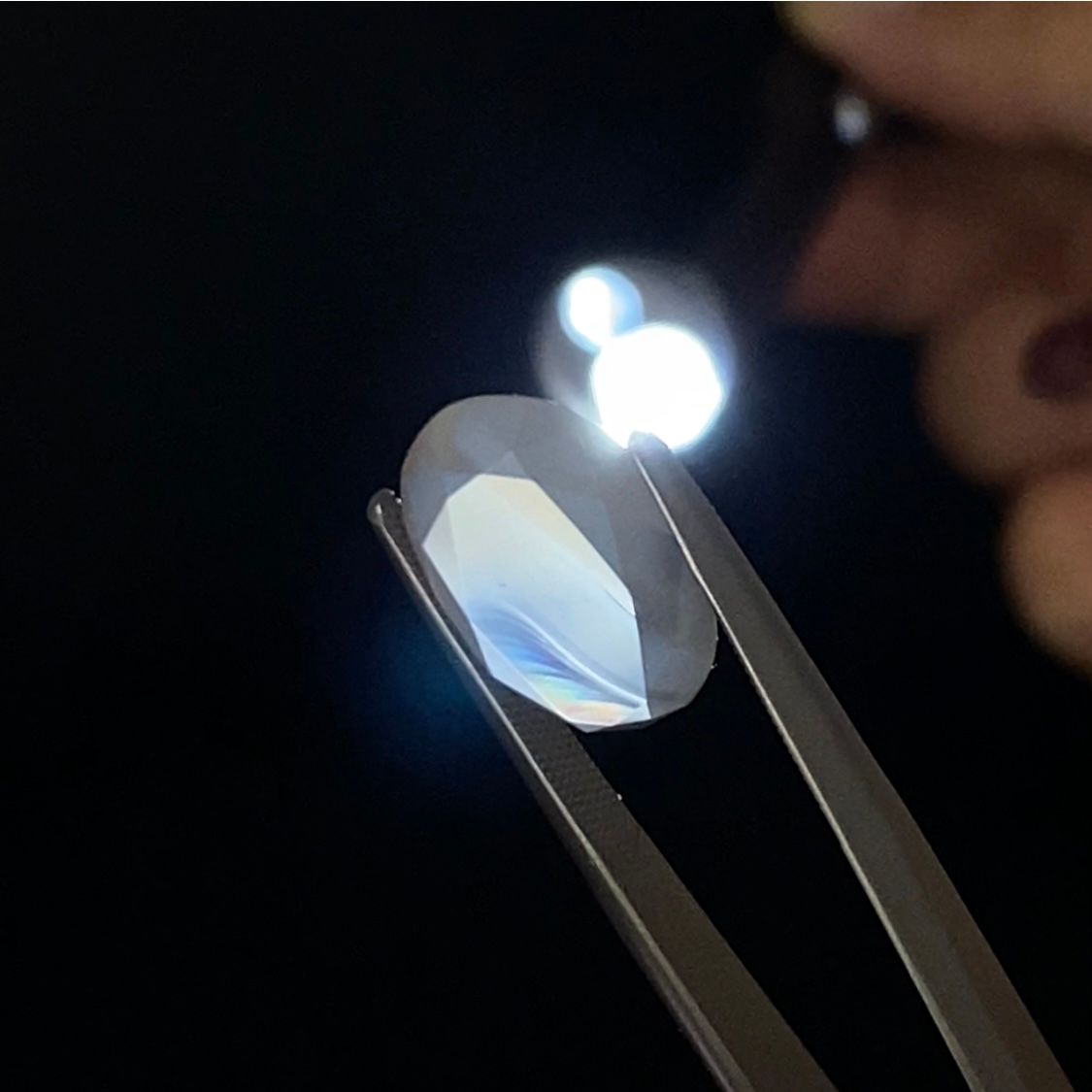 アイリスカルセドニー ブラジル・ミナスジェライス州産 3.45ct[240527813]15.4x9.4mm前後