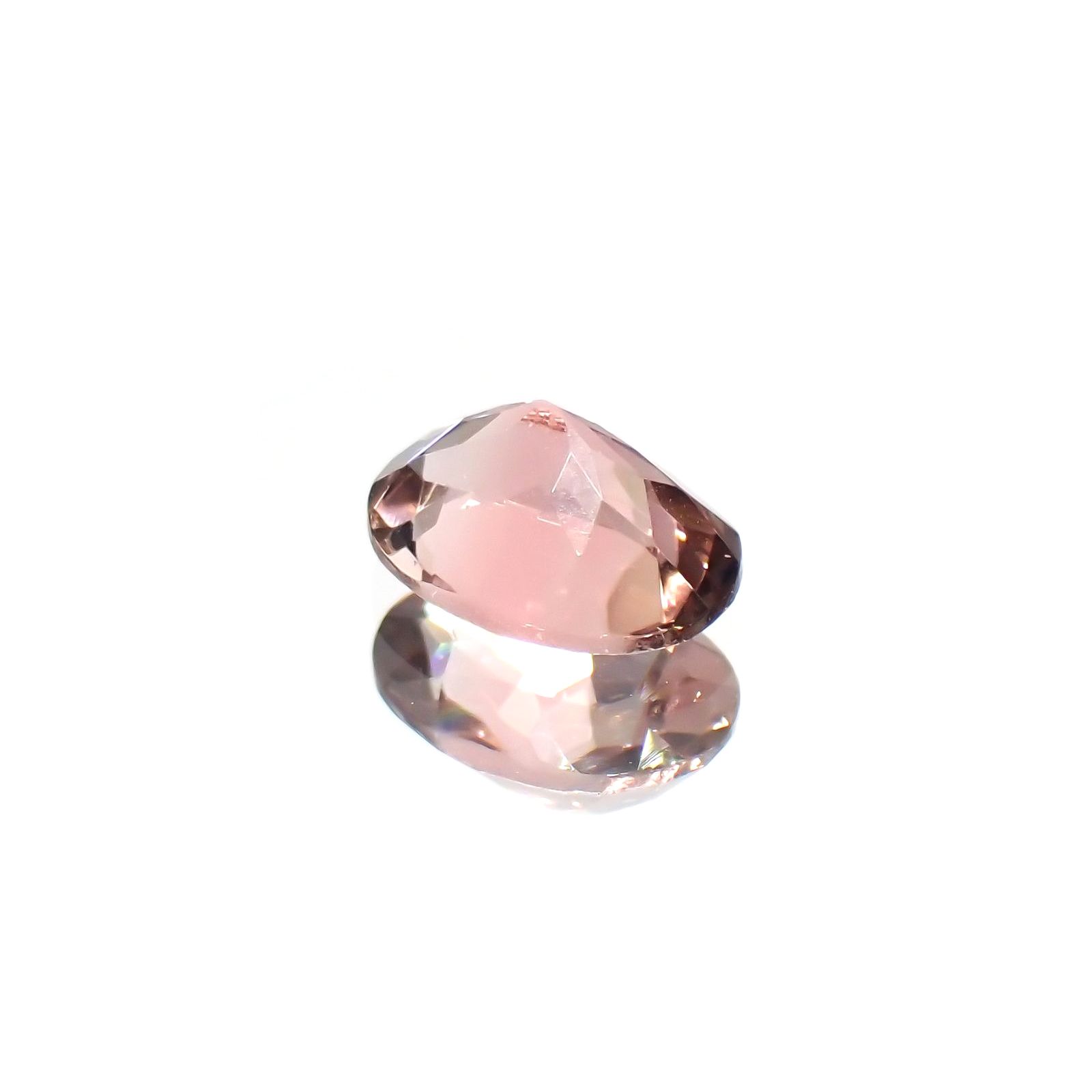 バイカラートルマリン(宝石名トルマリン)コンゴ産 1.23ct 識別済[220115001]7.9x5.8mm前後