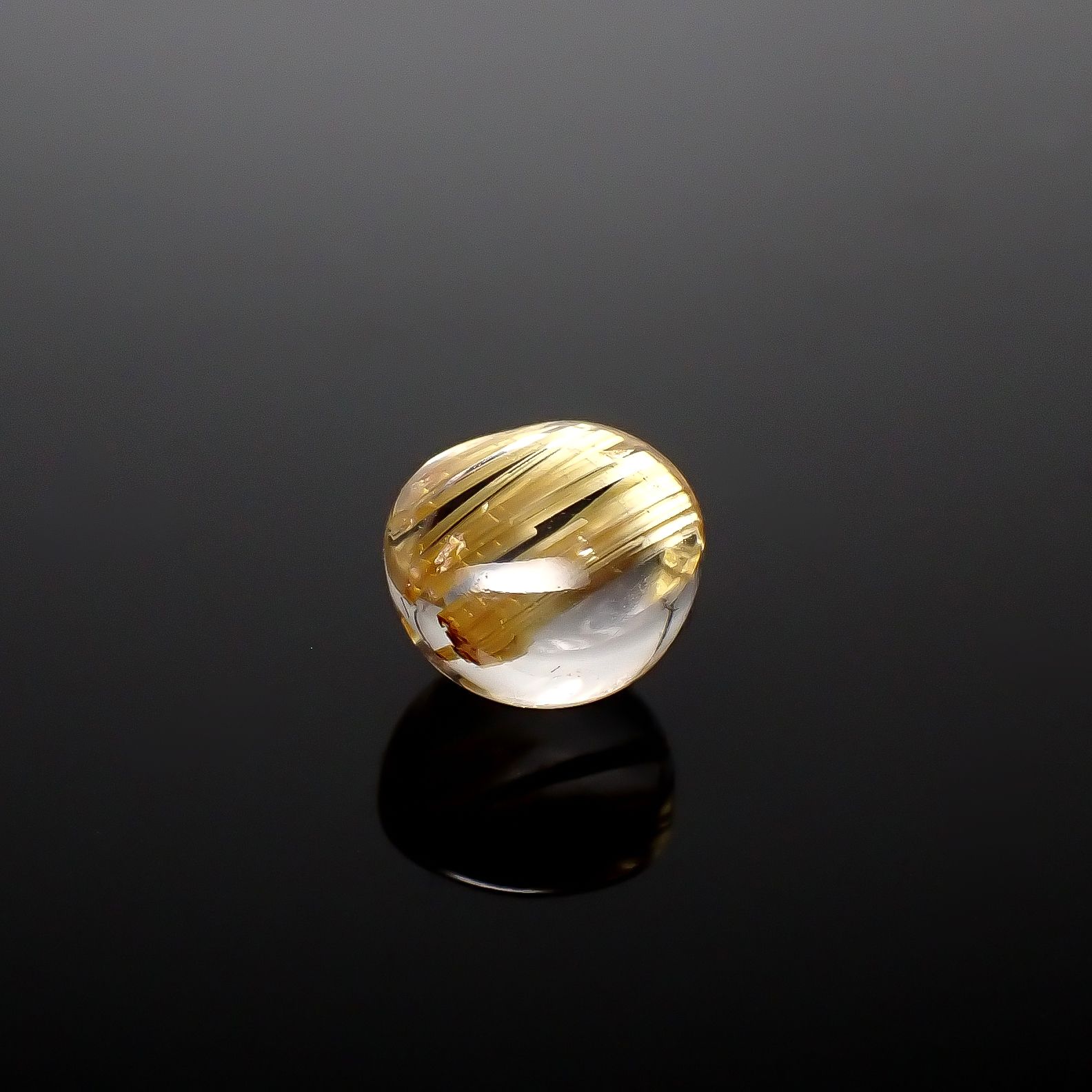 ルチルクオーツ キャッツアイ ブラジル産 2.13ct[240427336]7.3x7.3mm前後