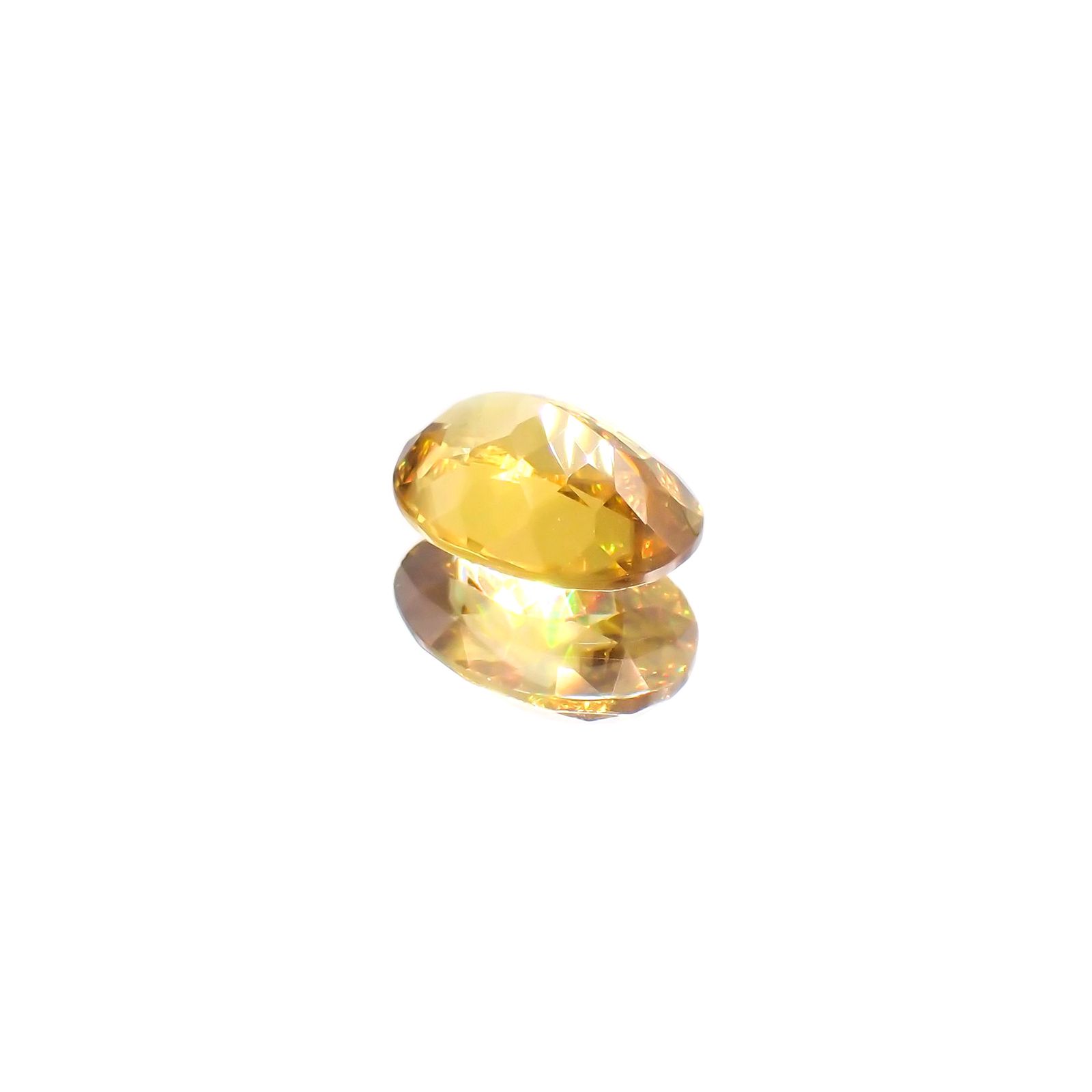 ゴールデンスフェーン(宝石名スフェーン) マダガスカル産 1.27ct 識別済[210812761]7.8×5.8mm前後