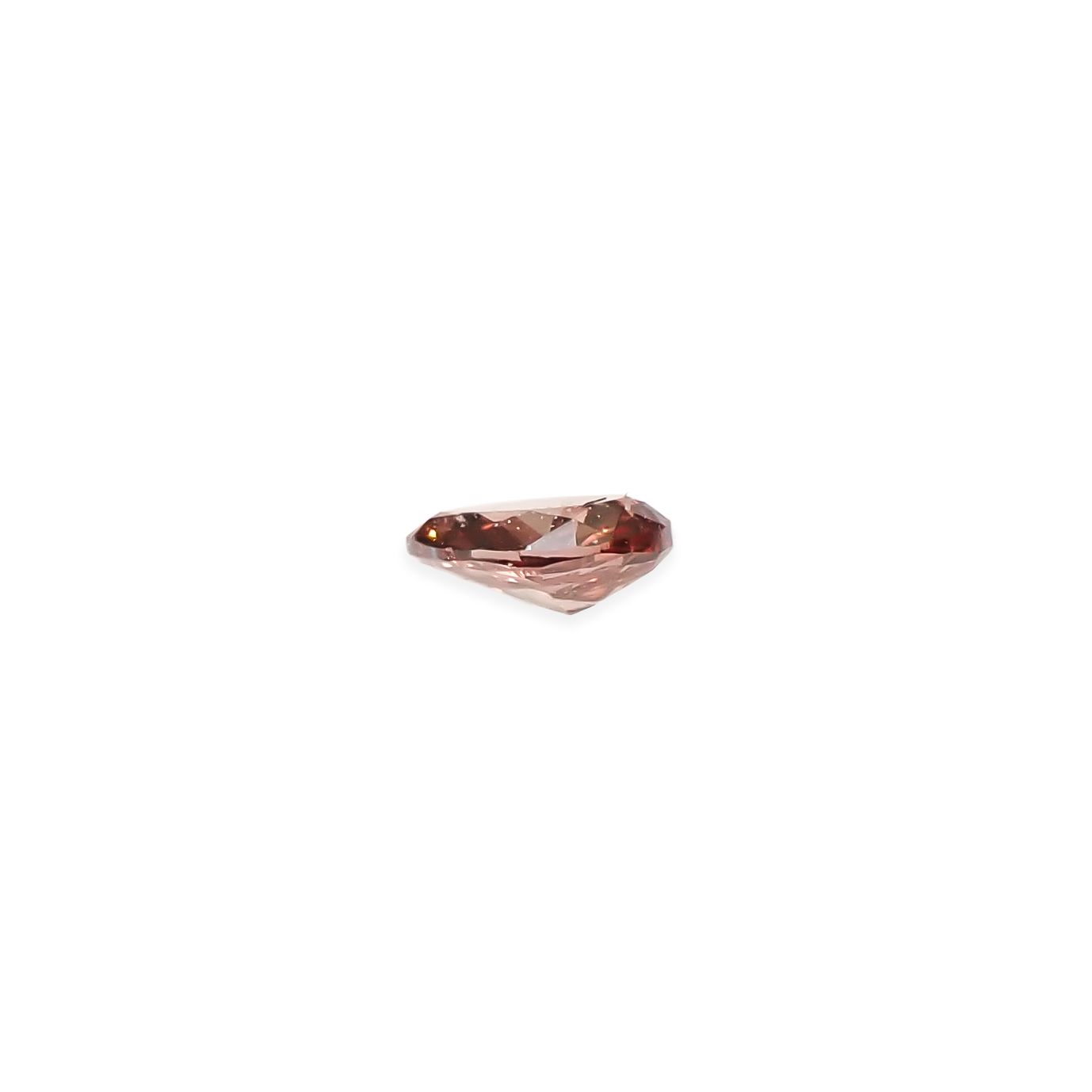 ピンクダイヤモンド(宝石名ダイアモンド VS-2/FANCY DEEP BROWNISH PINK) 0.033ct ソ付(AGT)[250129709]2.58x1.66mm前後