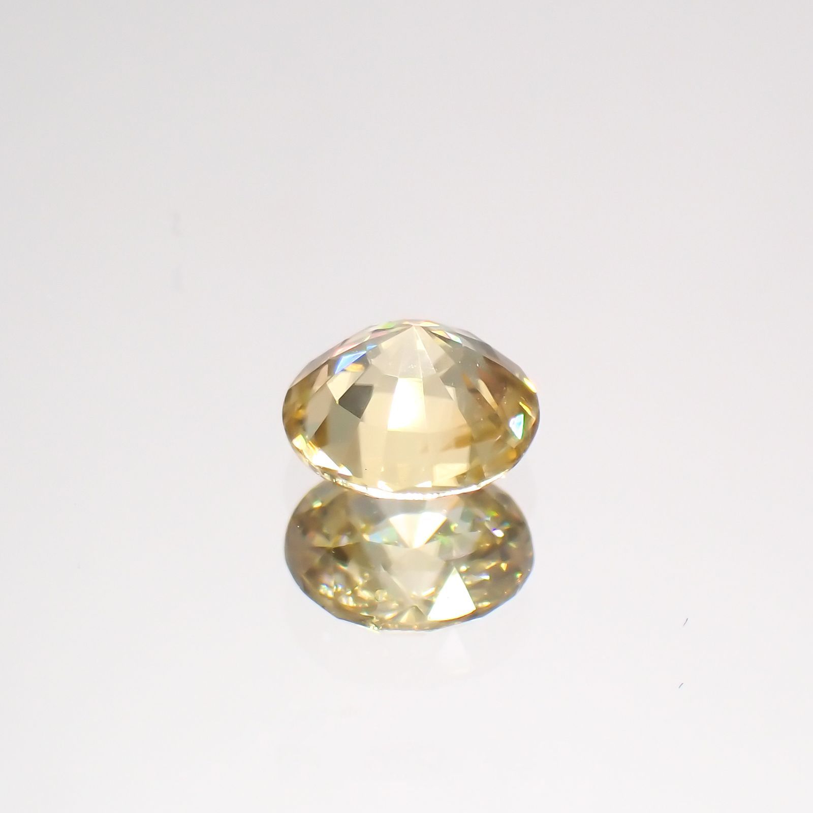 イエロージルコン(宝石名ジルコン)スリランカ/カンボジア産 1.05ct 識別済[220114833]5.7x5.7mm前後