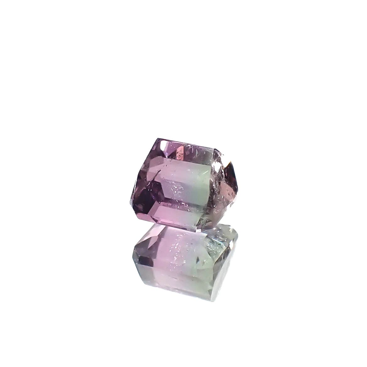 バイカラートルマリン アフガニスタン産 0.68ct [250730929]4.4x4.4mm前後